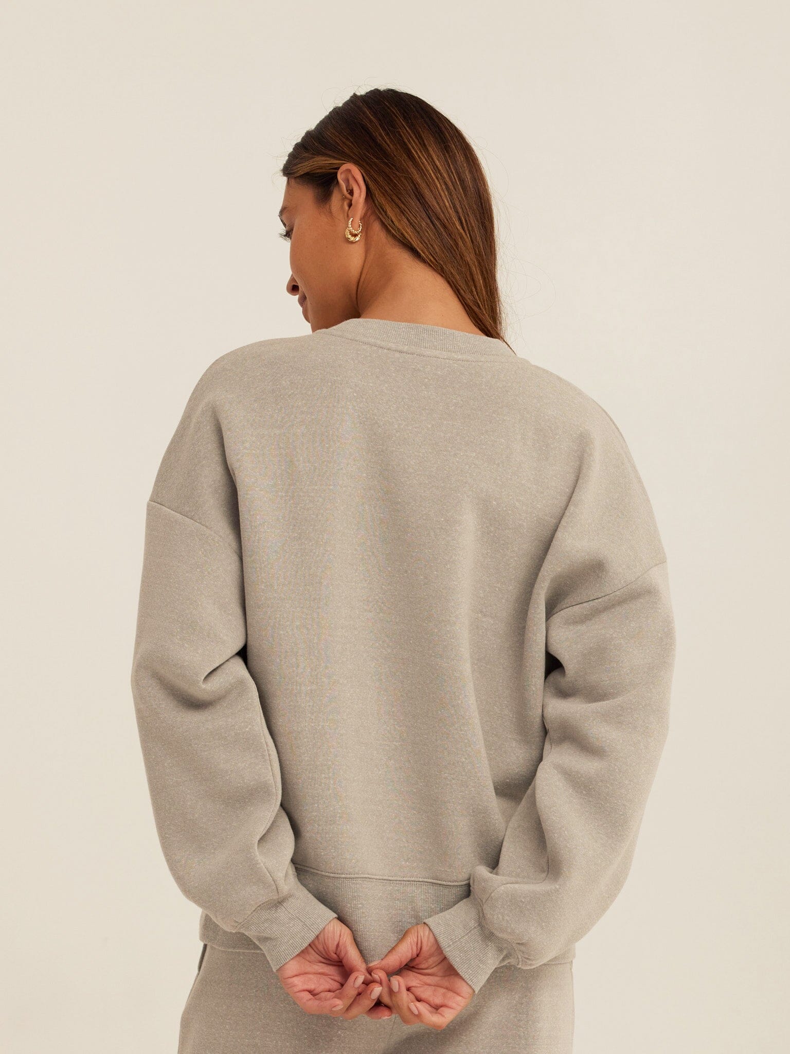 Core Triblend Fleece Crewneck Sweatshirt in Grey