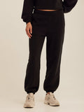 Close-up view of Threads 4 Thought Core Triblend Fleece Joggers featuring a soft, relaxed silhouette and tapered leg.