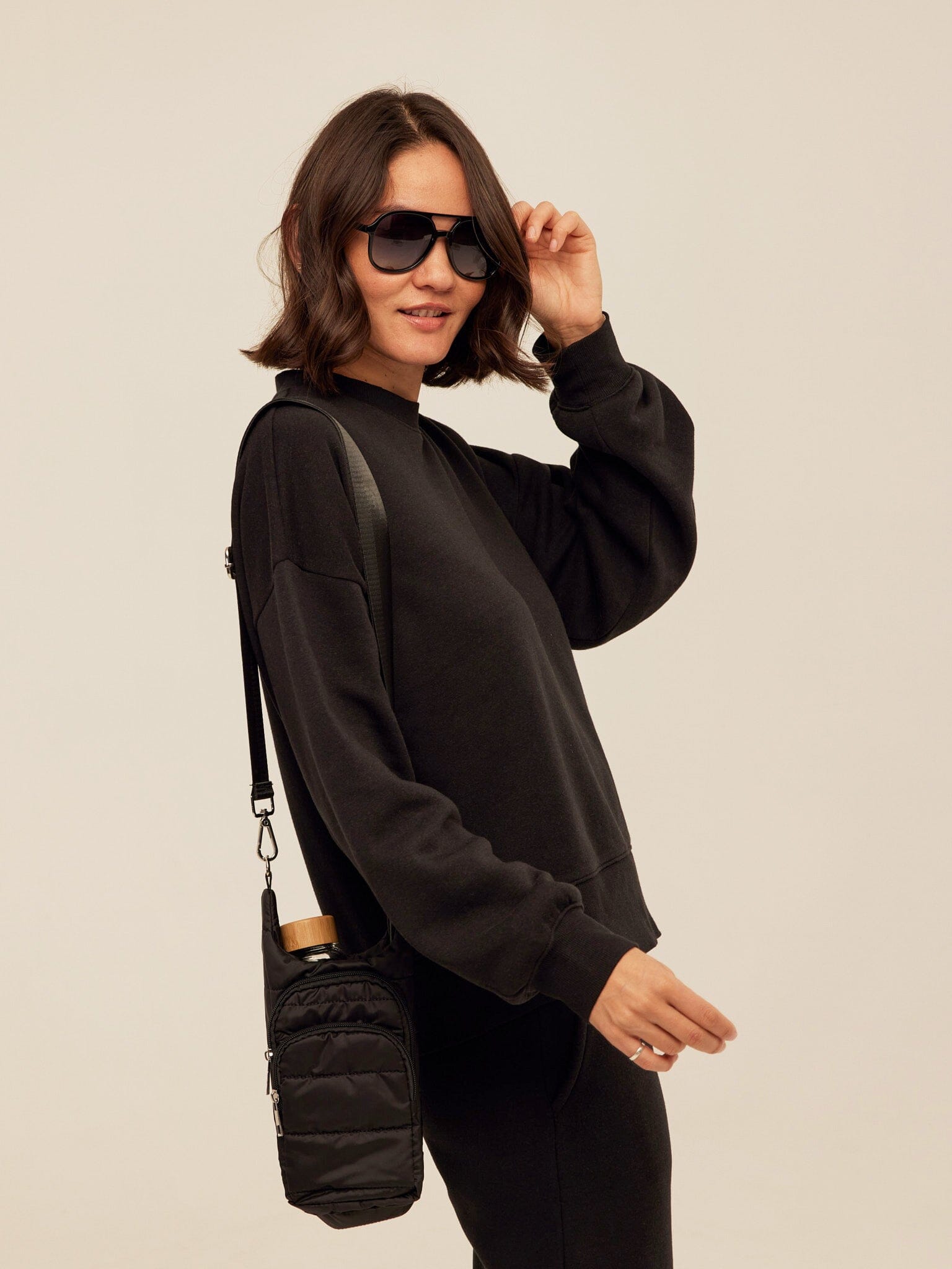 Core Triblend Fleece Sweatshirt in Black