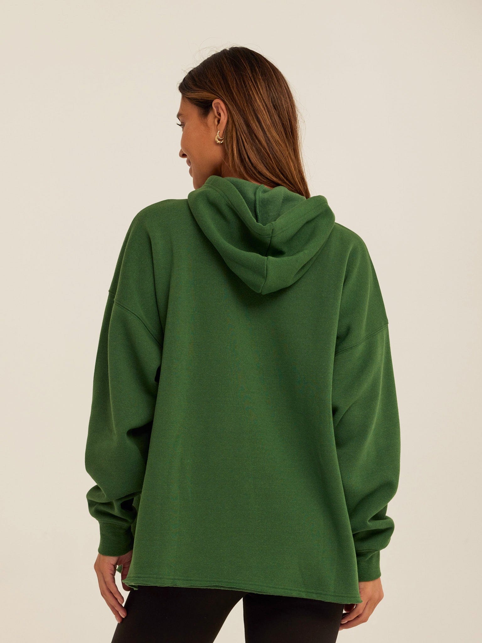 Women's Triblend Fleece Pullover Hoodie in Deep Forest Green