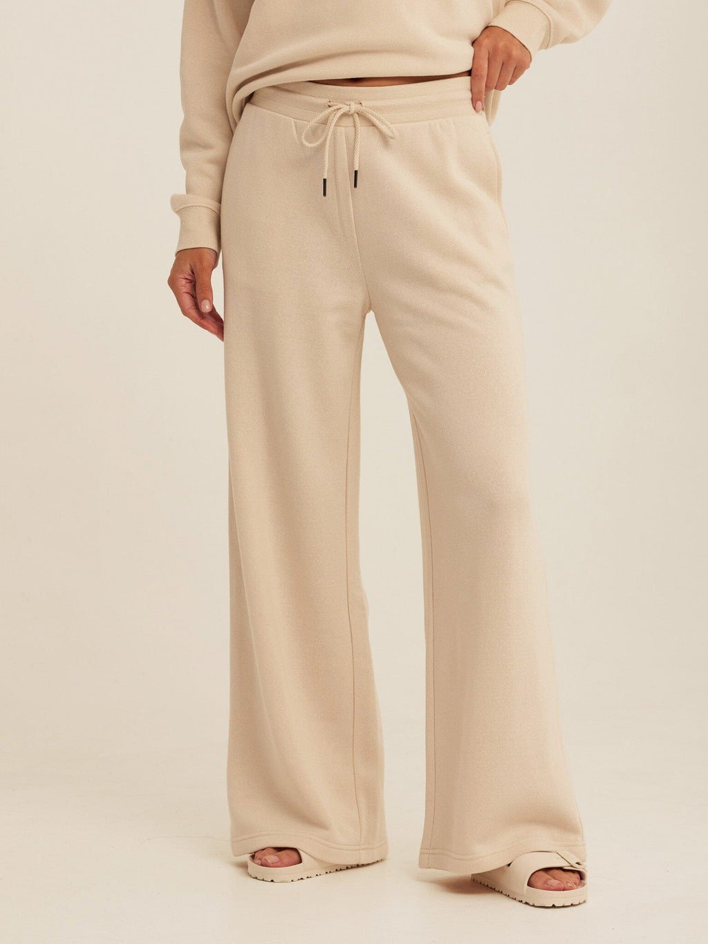 Women's Core Triblend Fleece Sweatpants in Beige and Cream
