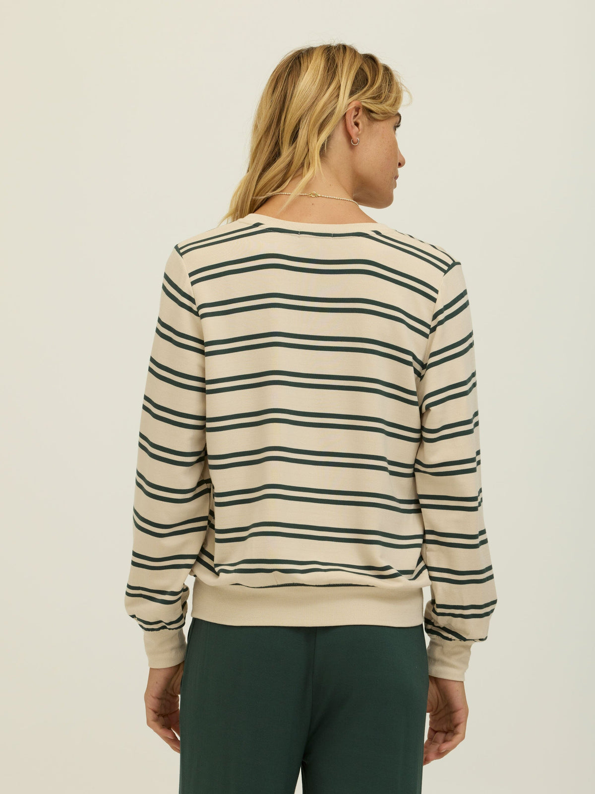 Hadley Barbados Stripe Feather Fleece Pullover