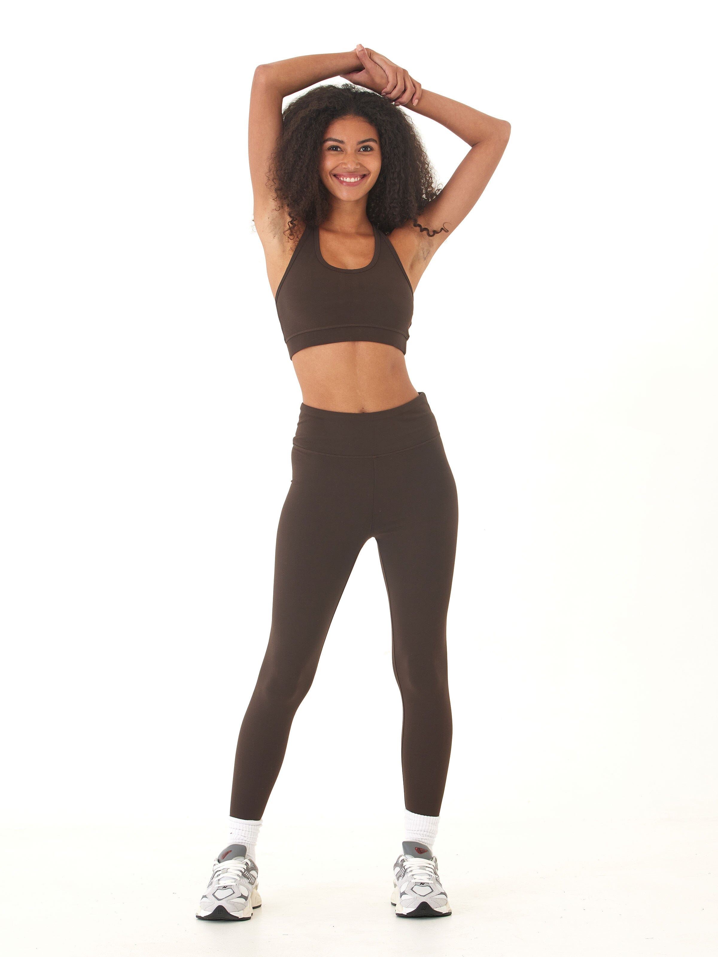 Women's Comfort Fit Sports Bra in Dark Brown