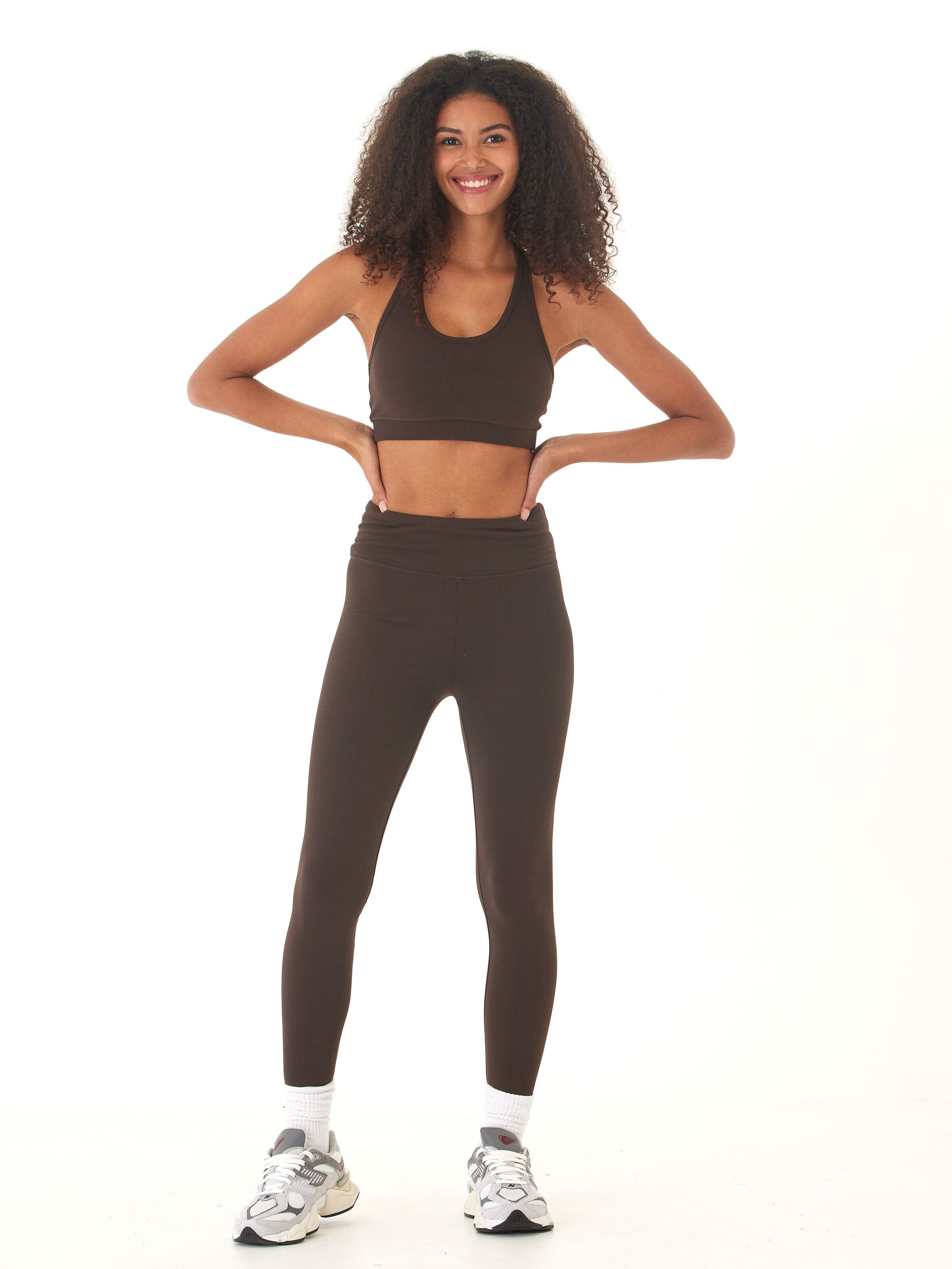 Women's Comfort Fit Sports Bra in Dark Brown