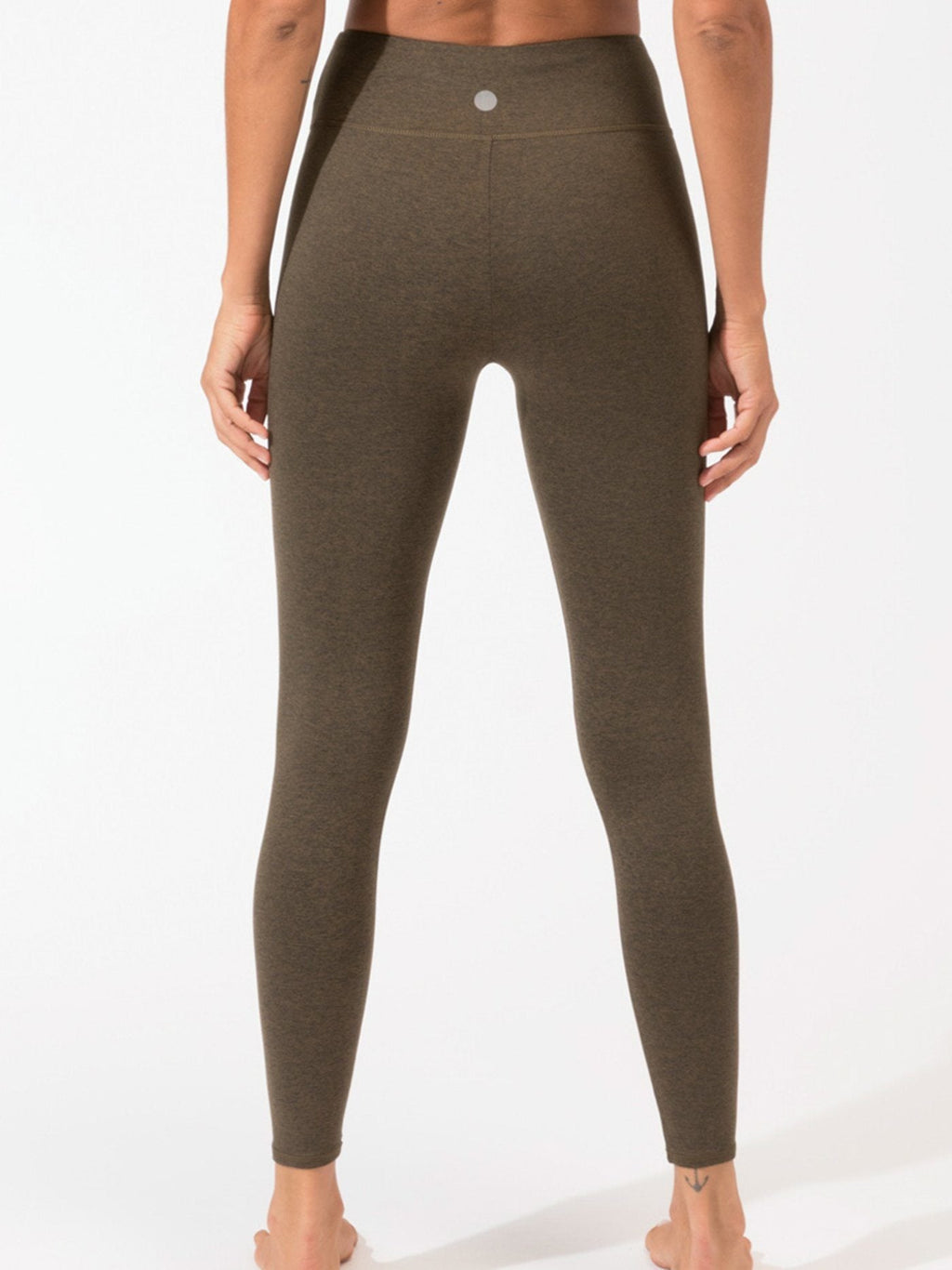 Comfort Fit Full Length Leggings in Olive Green