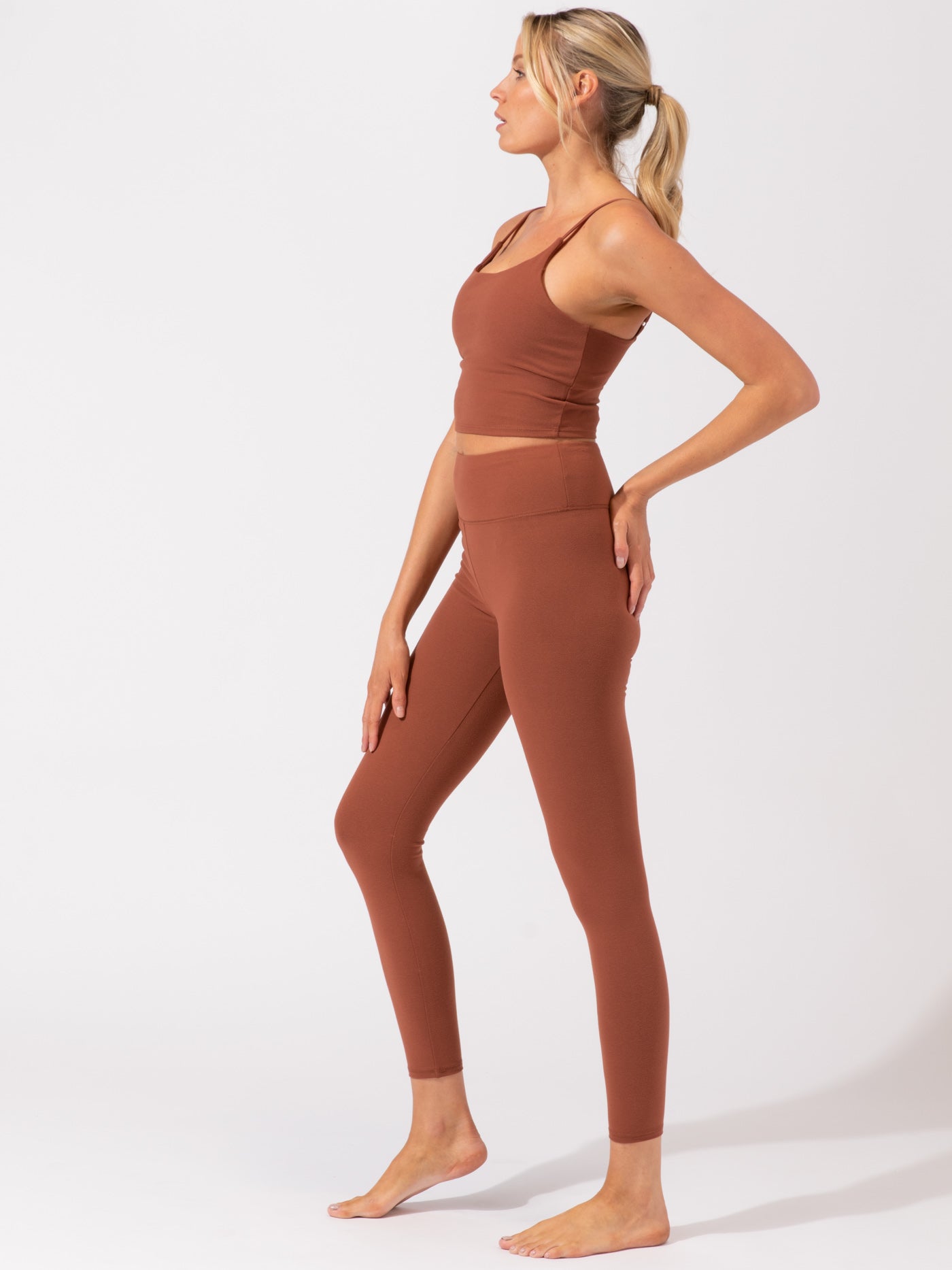 Women's Comfort Fit Full Length Legging - High Rise Athletic Tights