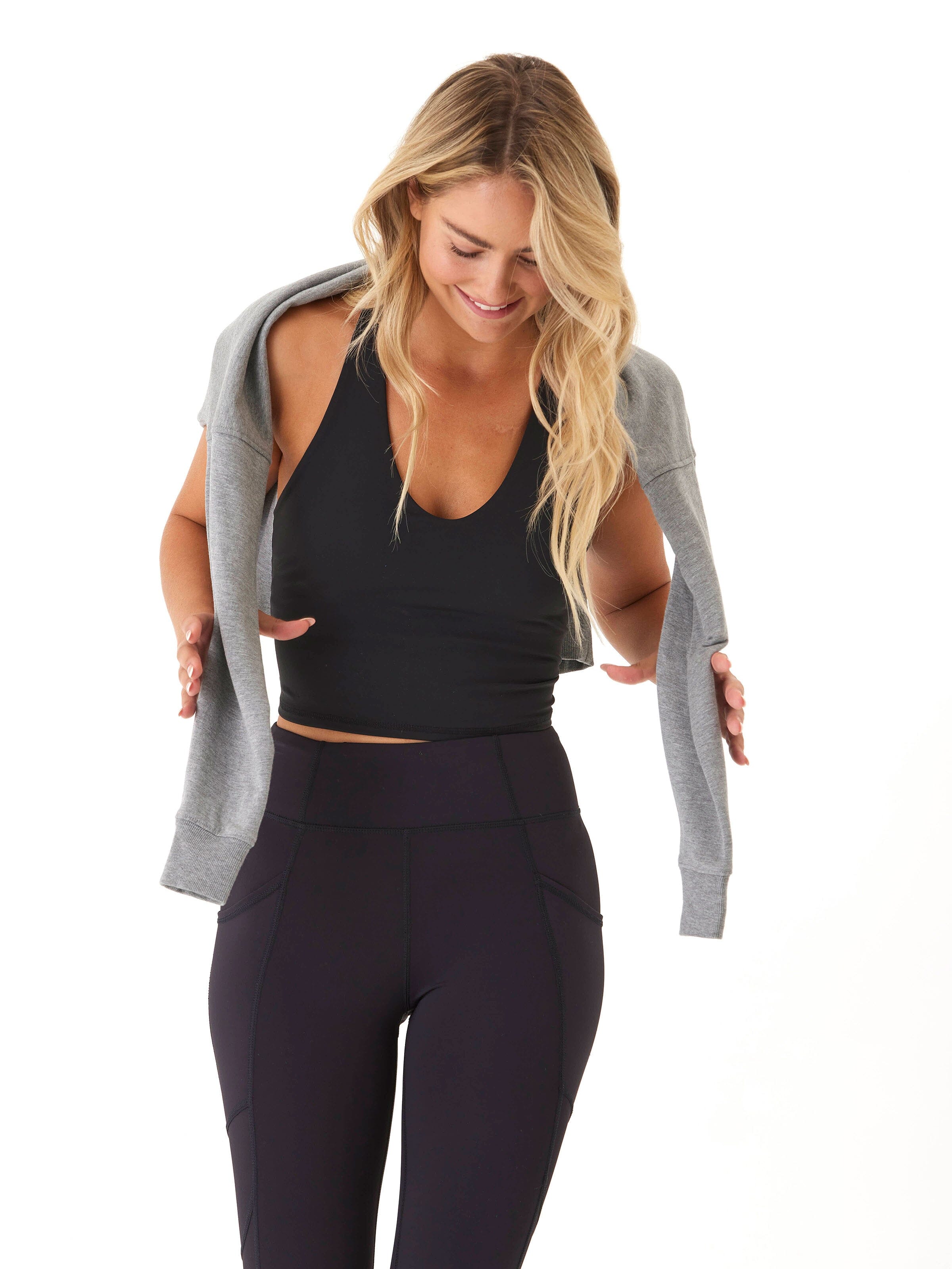 Rita Pocket High Rise 7/8 Sport Legging in Black