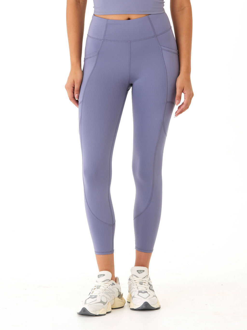 Rita Pocket High Rise 7/8 Sport Legging 24" in Periwinkle Blue