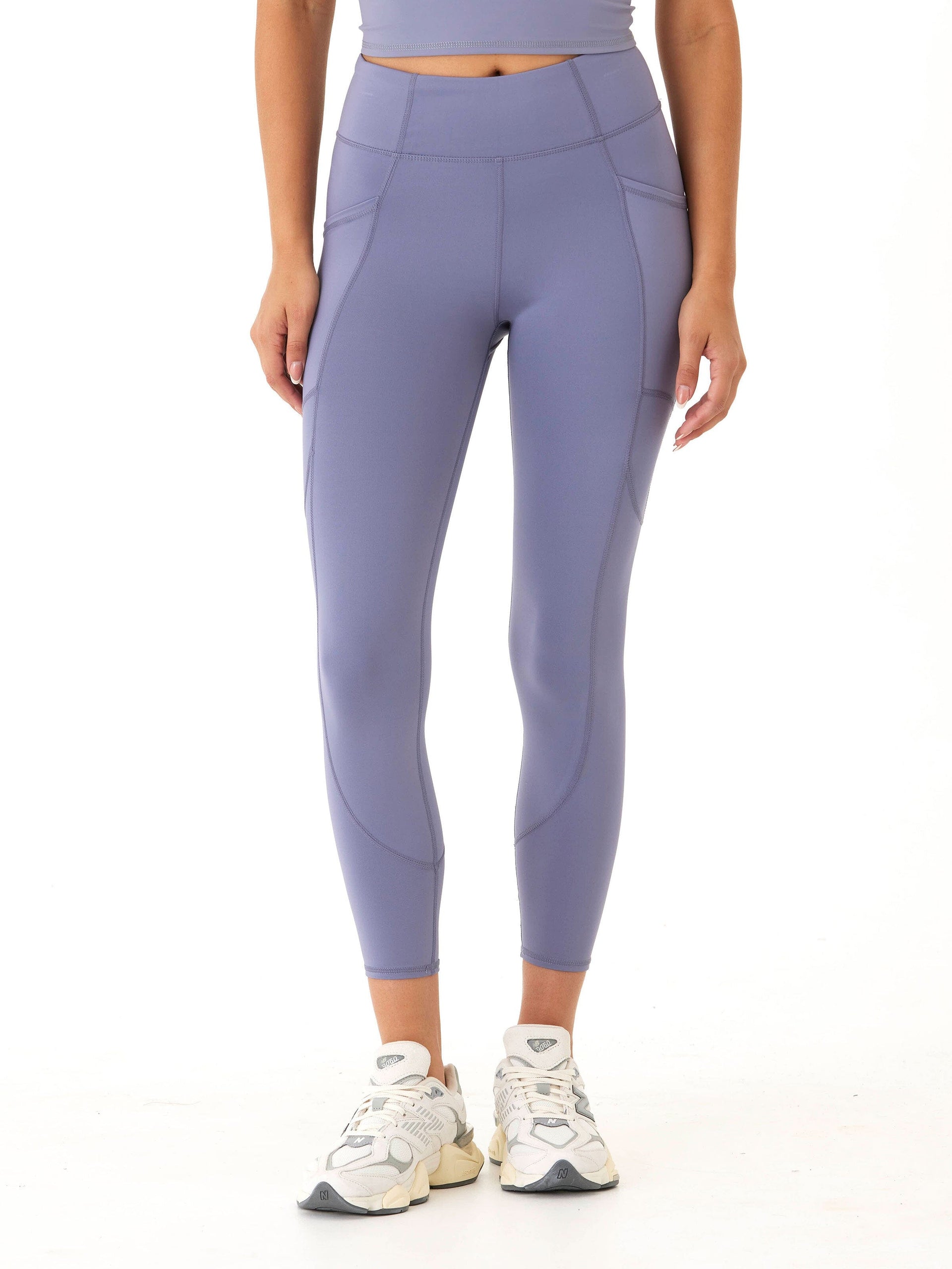 Rita Pocket High Rise 7/8 Sport Legging 24" in Periwinkle Blue