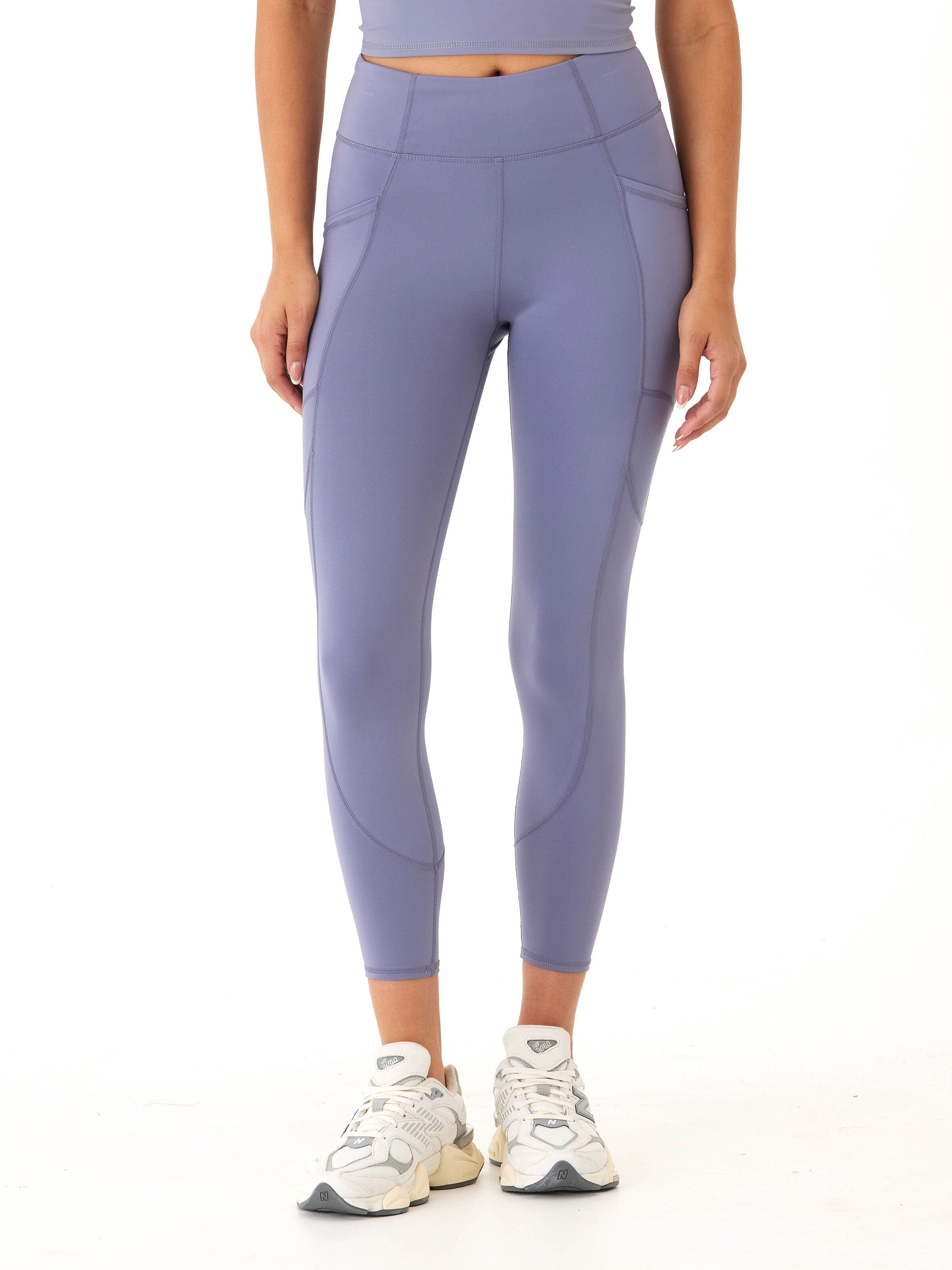 Rita Pocket High Rise 7/8 Sport Legging 24" in Periwinkle Blue
