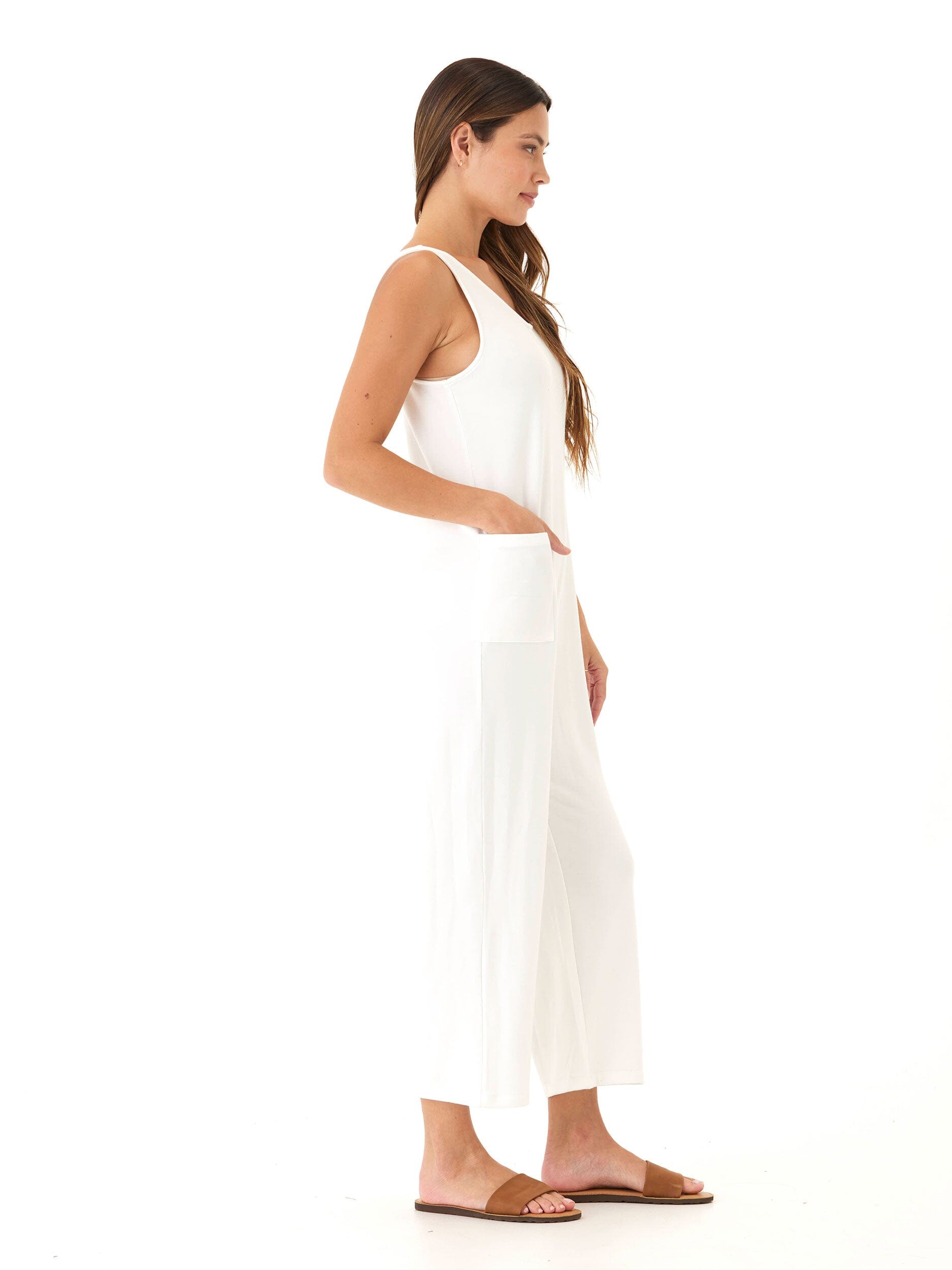 Rainey Patch Pocket Jumpsuit: Comfortable Wide-Leg One-Piece