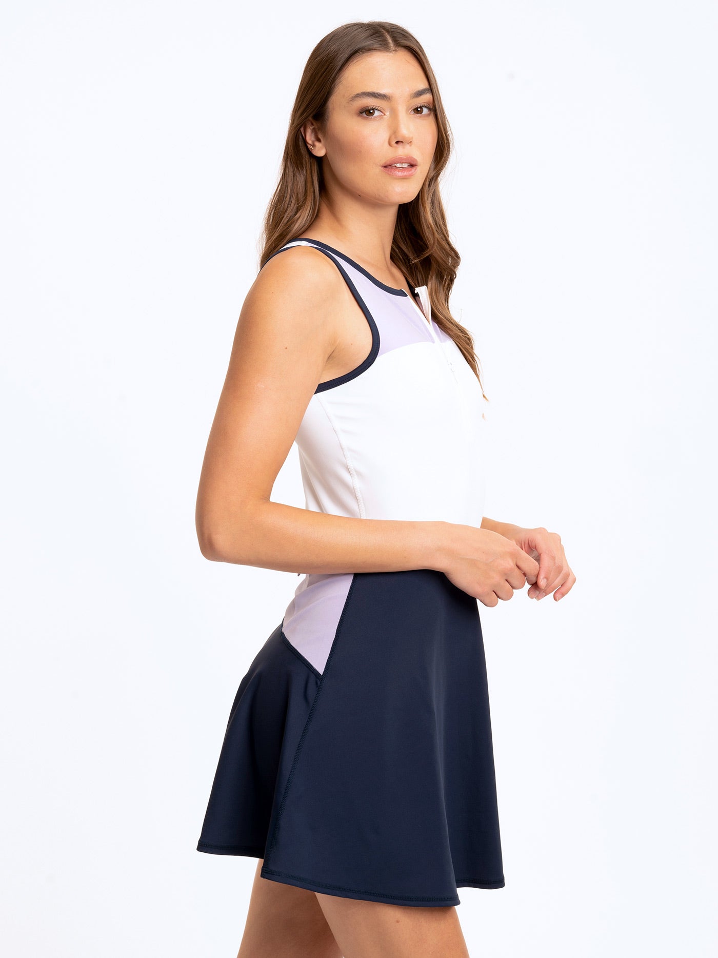 Bella Romper Dress: Sporty A-Line Athletic Mini Dress with Shorts