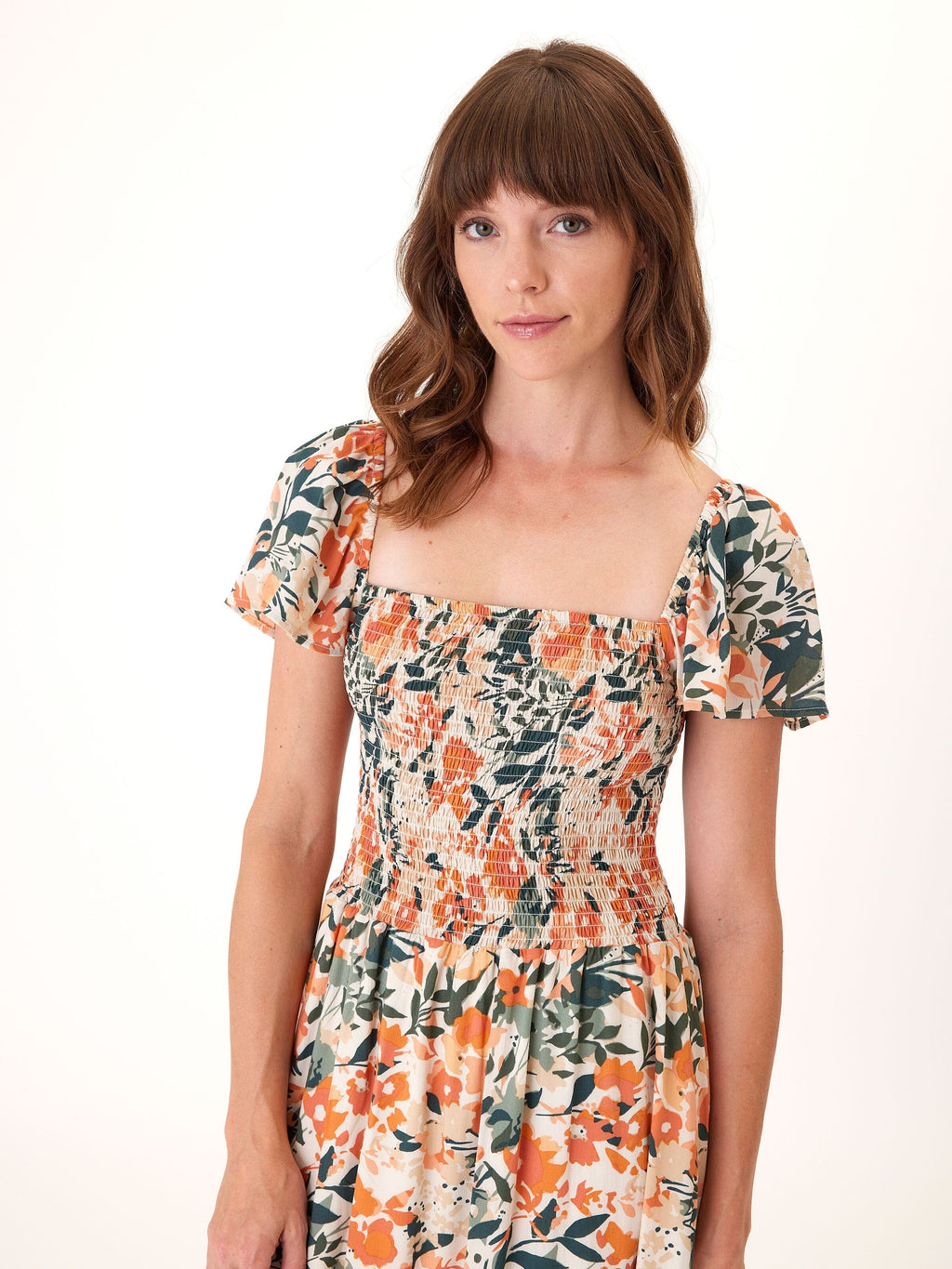 Josette Printed Tencel Midi Dress in Floral Print