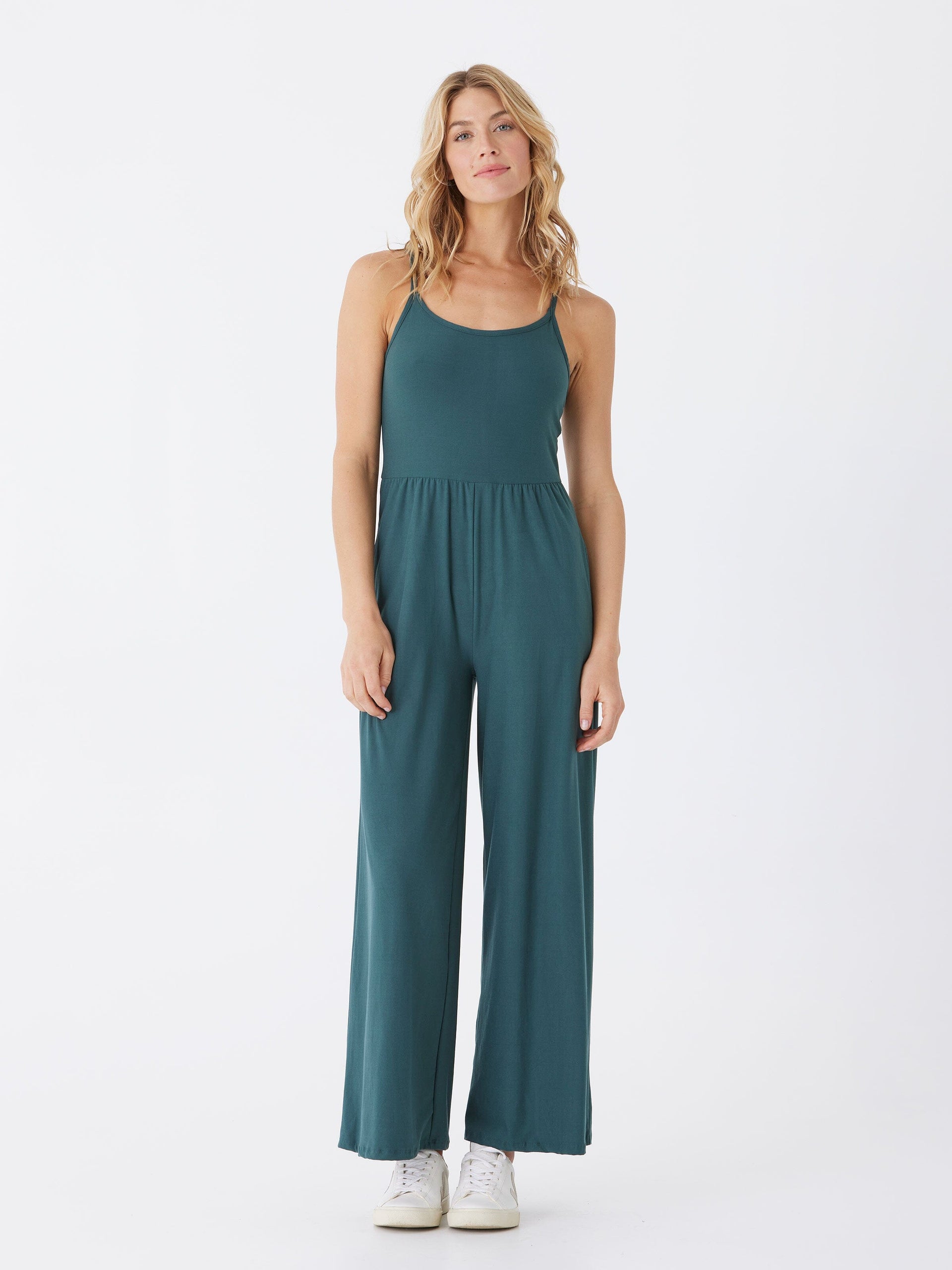 Luxe Jersey Jumpsuit with Pockets - Soft Stretch One-Piece