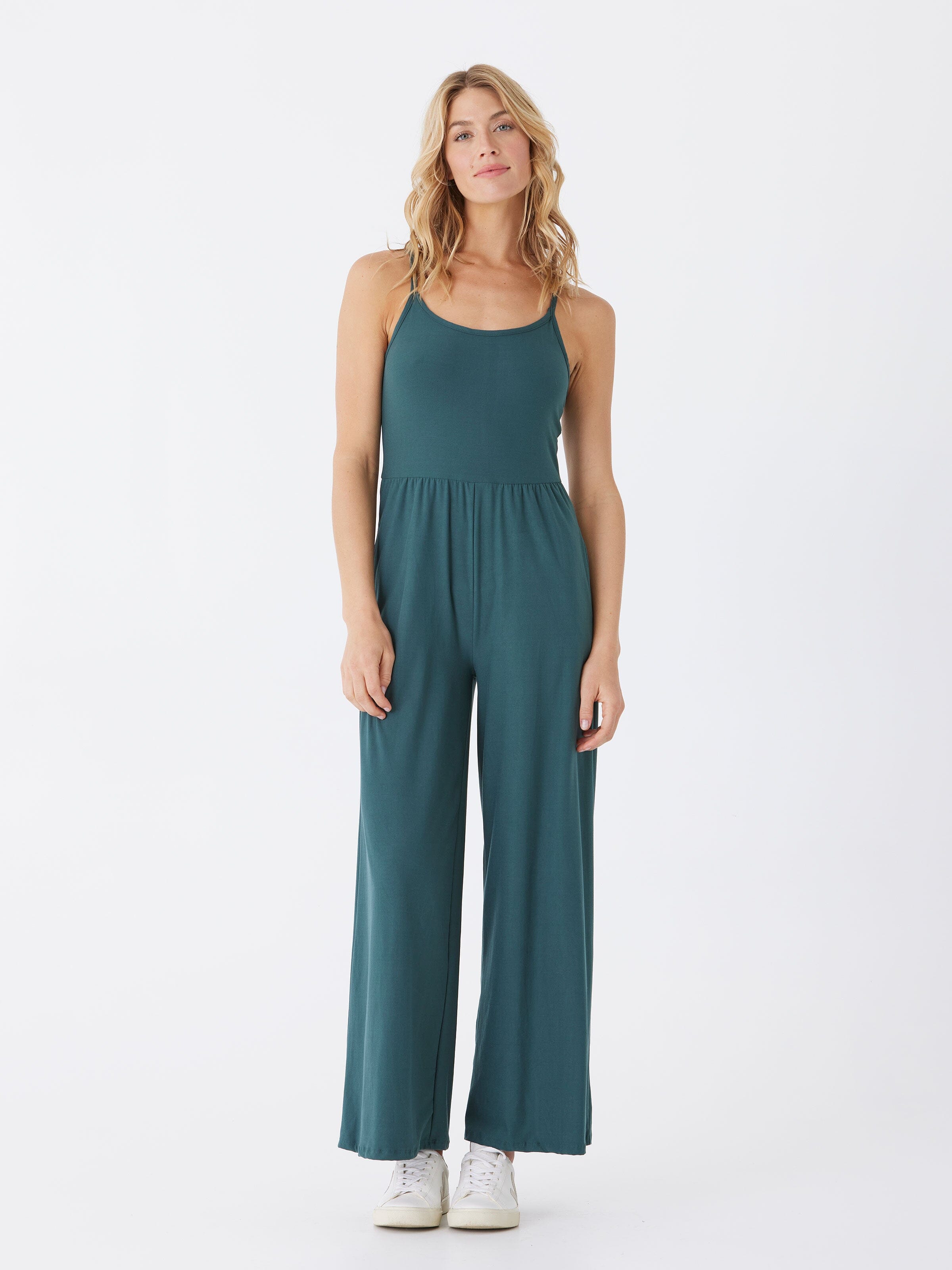 Luxe Jersey Jumpsuit with Pockets - Soft Stretch One-Piece