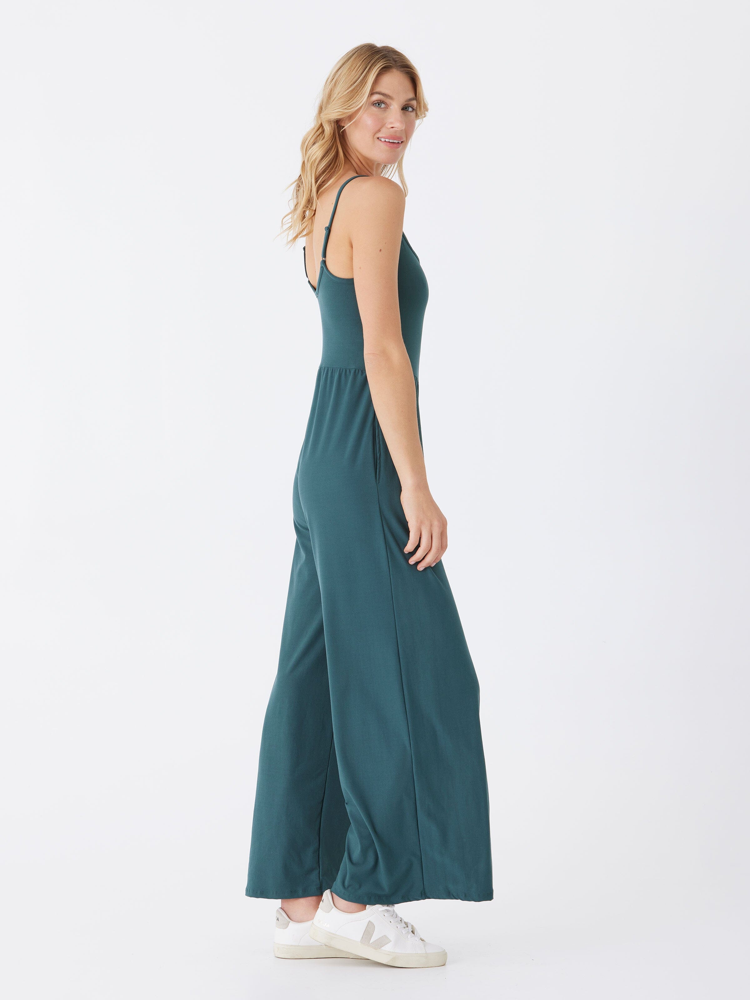 Luxe Jersey Jumpsuit with Pockets - Soft Stretch One-Piece