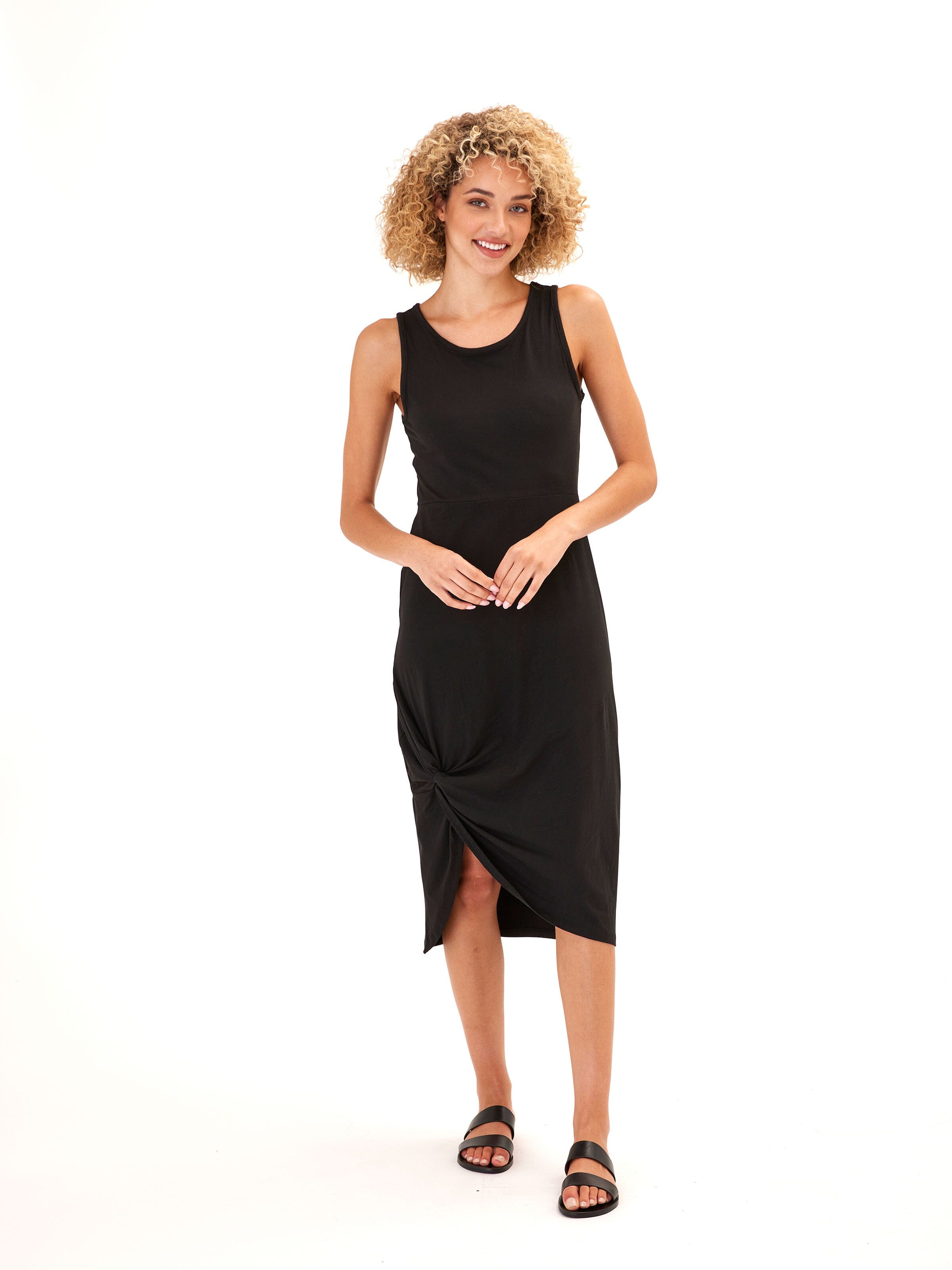 Lula Luxe Jersey Knotted Midi Dress