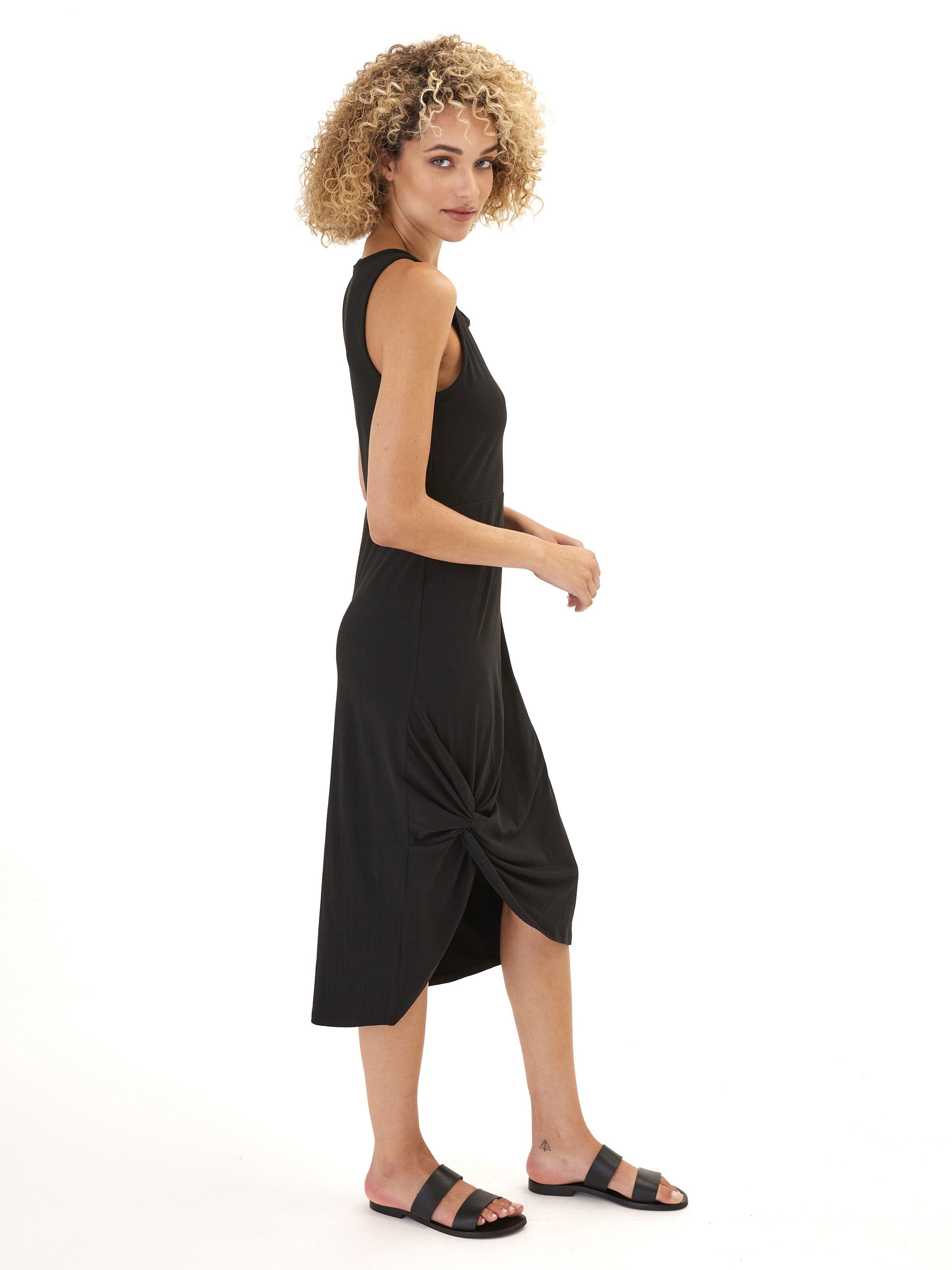 Lula Luxe Jersey Knotted Midi Dress