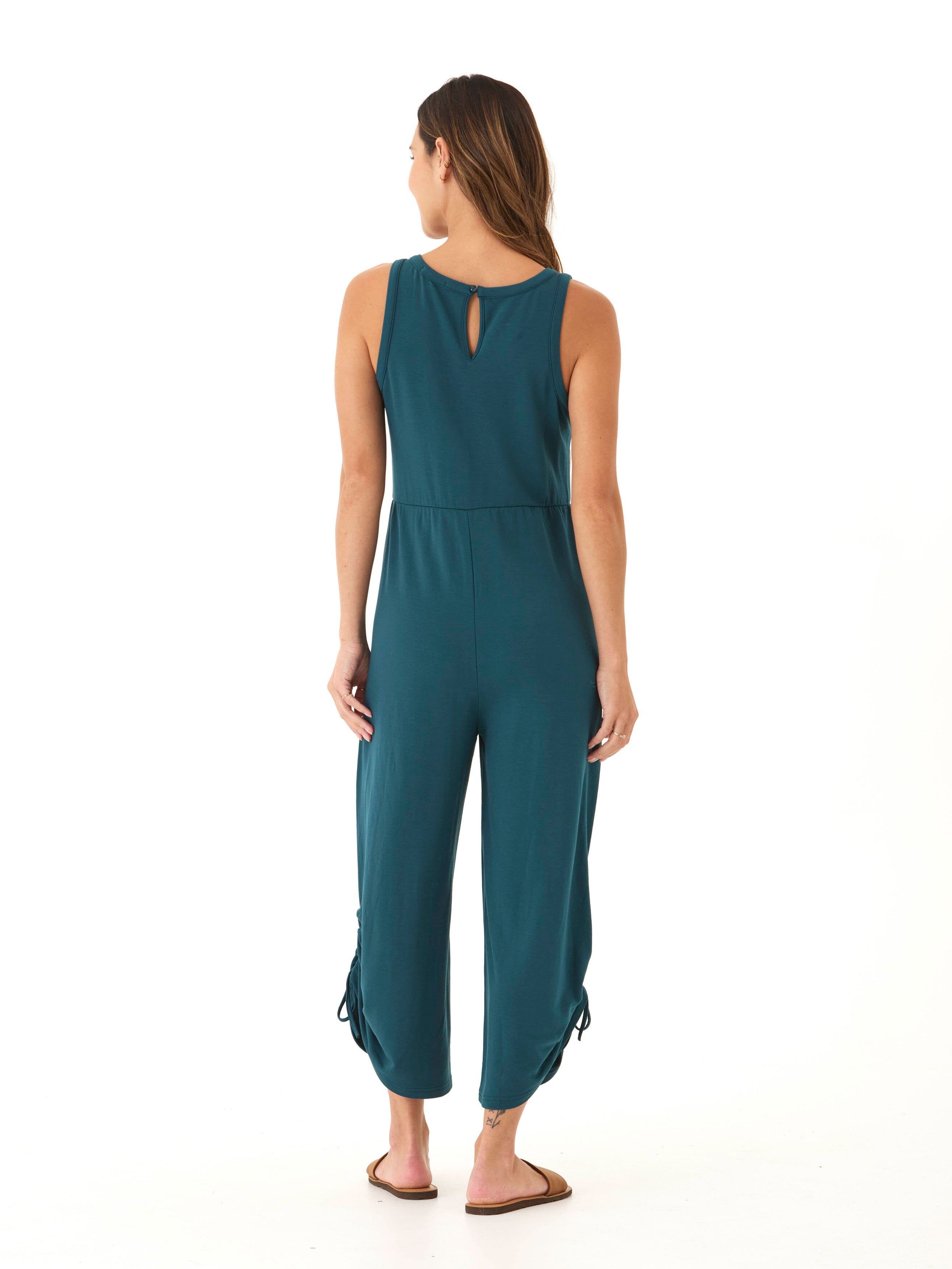 Elise Modal Terry Jumpsuit with Adjustable Drawcord Leg Detail