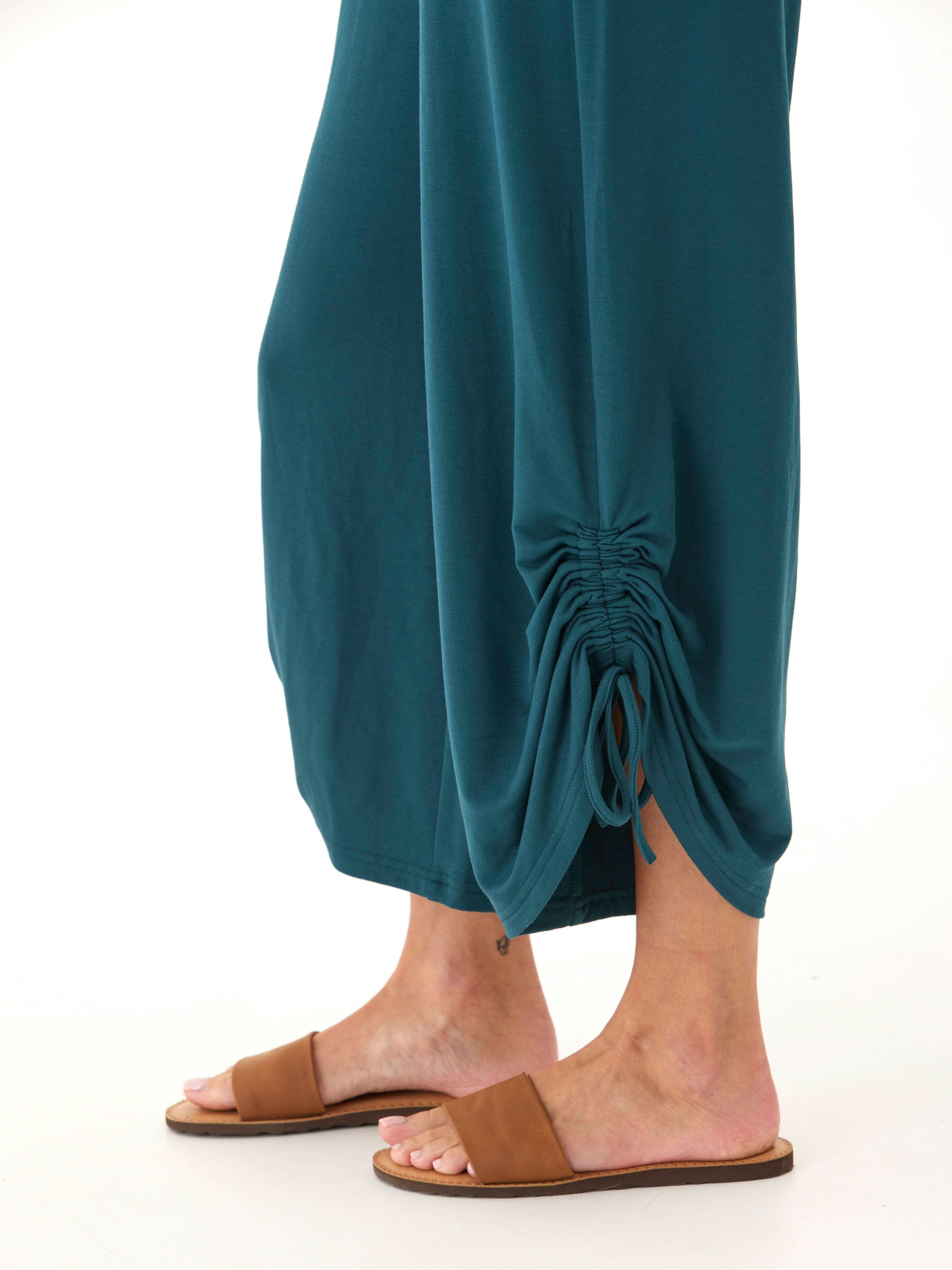 Elise Modal Terry Jumpsuit with Adjustable Drawcord Leg Detail