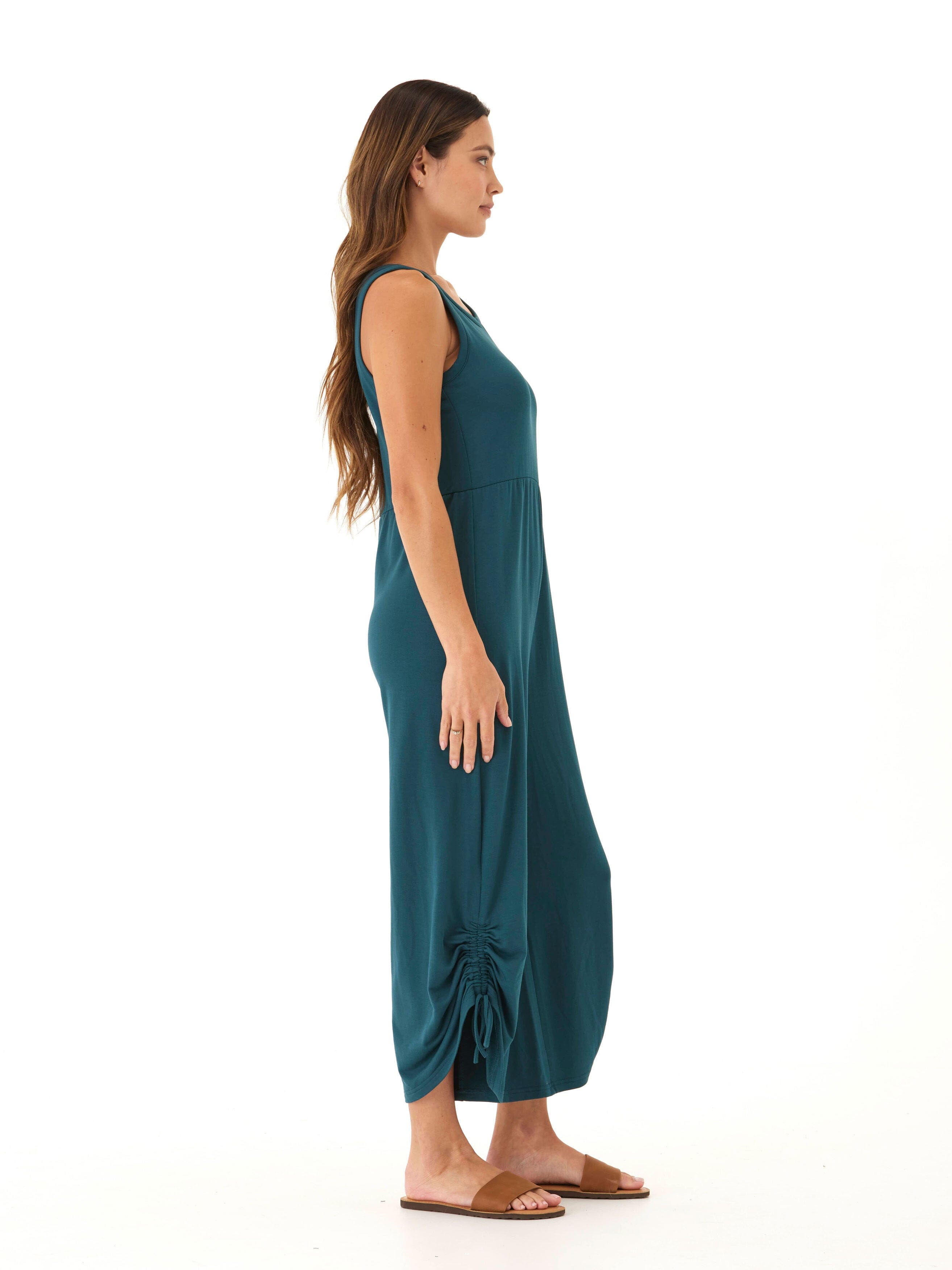 Elise Modal Terry Jumpsuit with Adjustable Drawcord Leg Detail