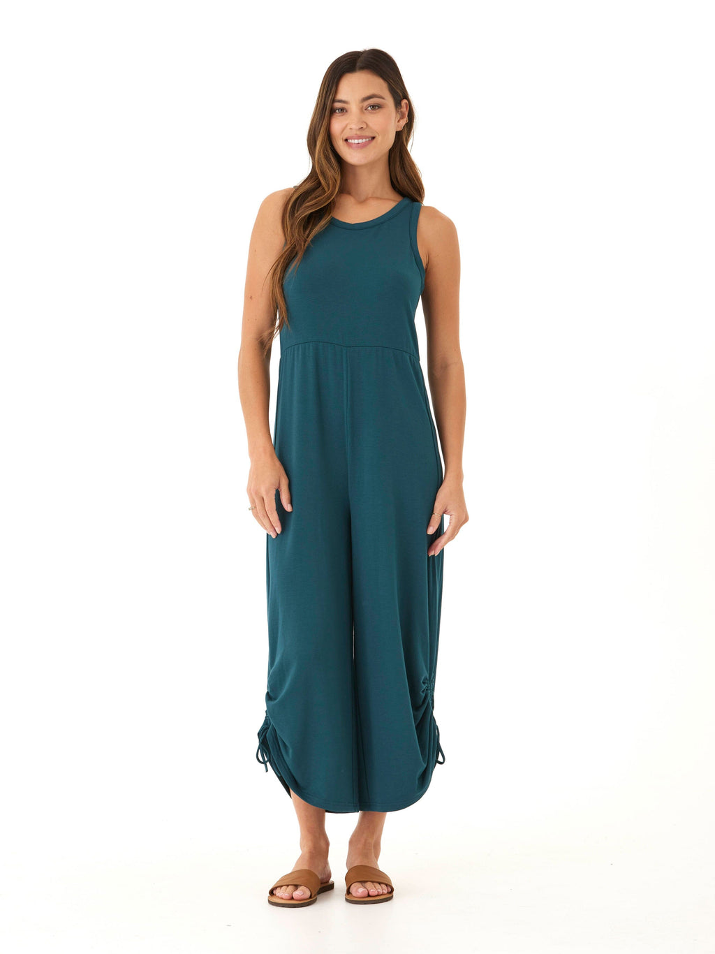 Elise Modal Terry Jumpsuit with Adjustable Drawcord Leg Detail