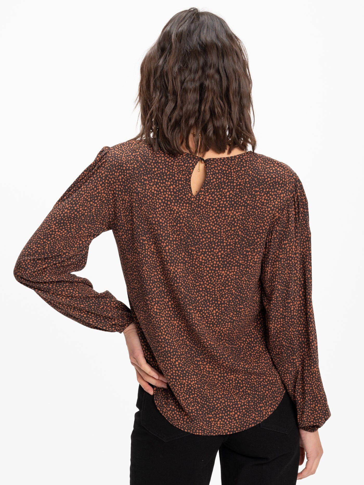 Carina Tencel Printed Blouse: Sustainable Effortless Drape Top