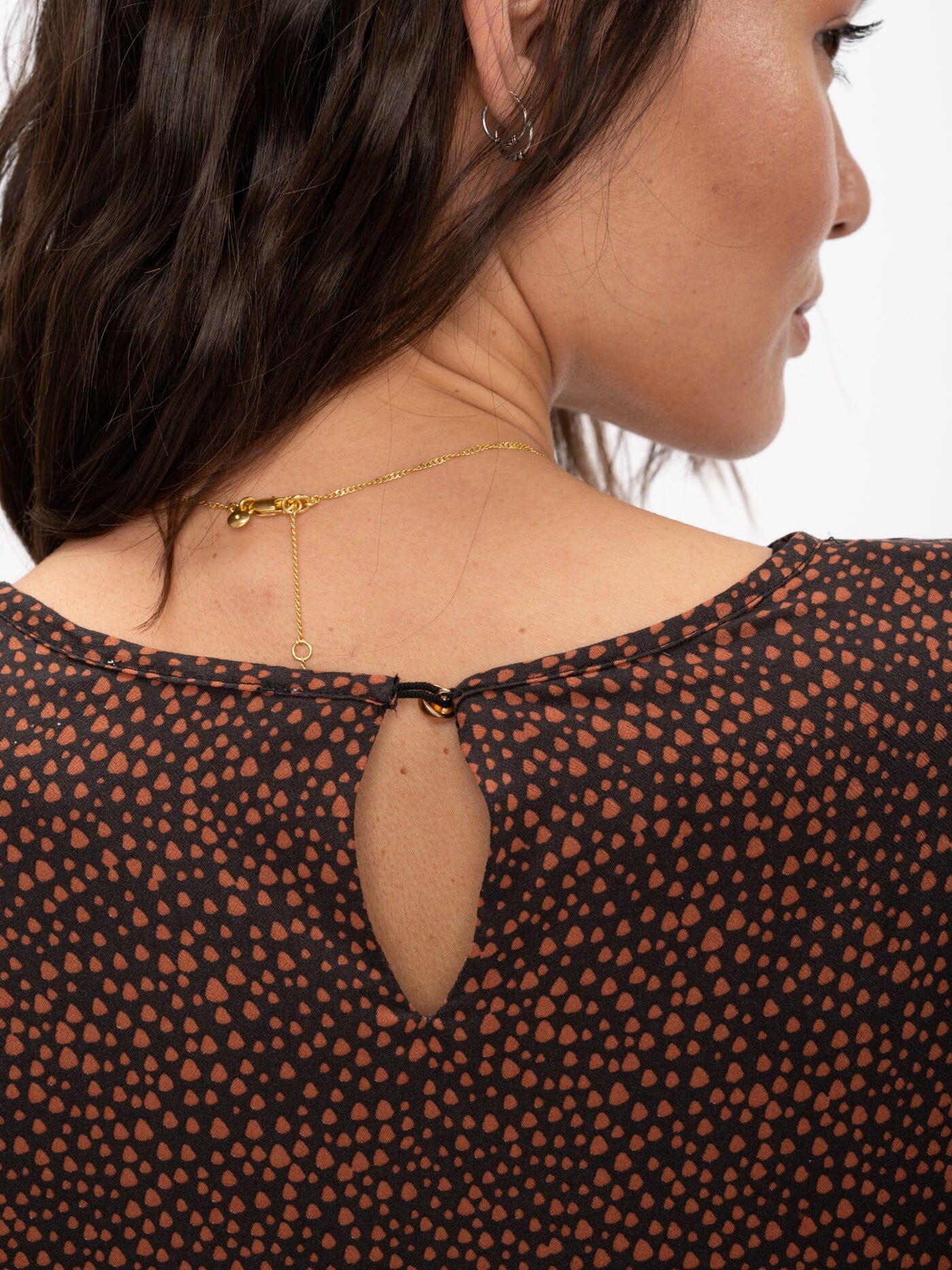 Carina Tencel Printed Blouse: Sustainable Effortless Drape Top