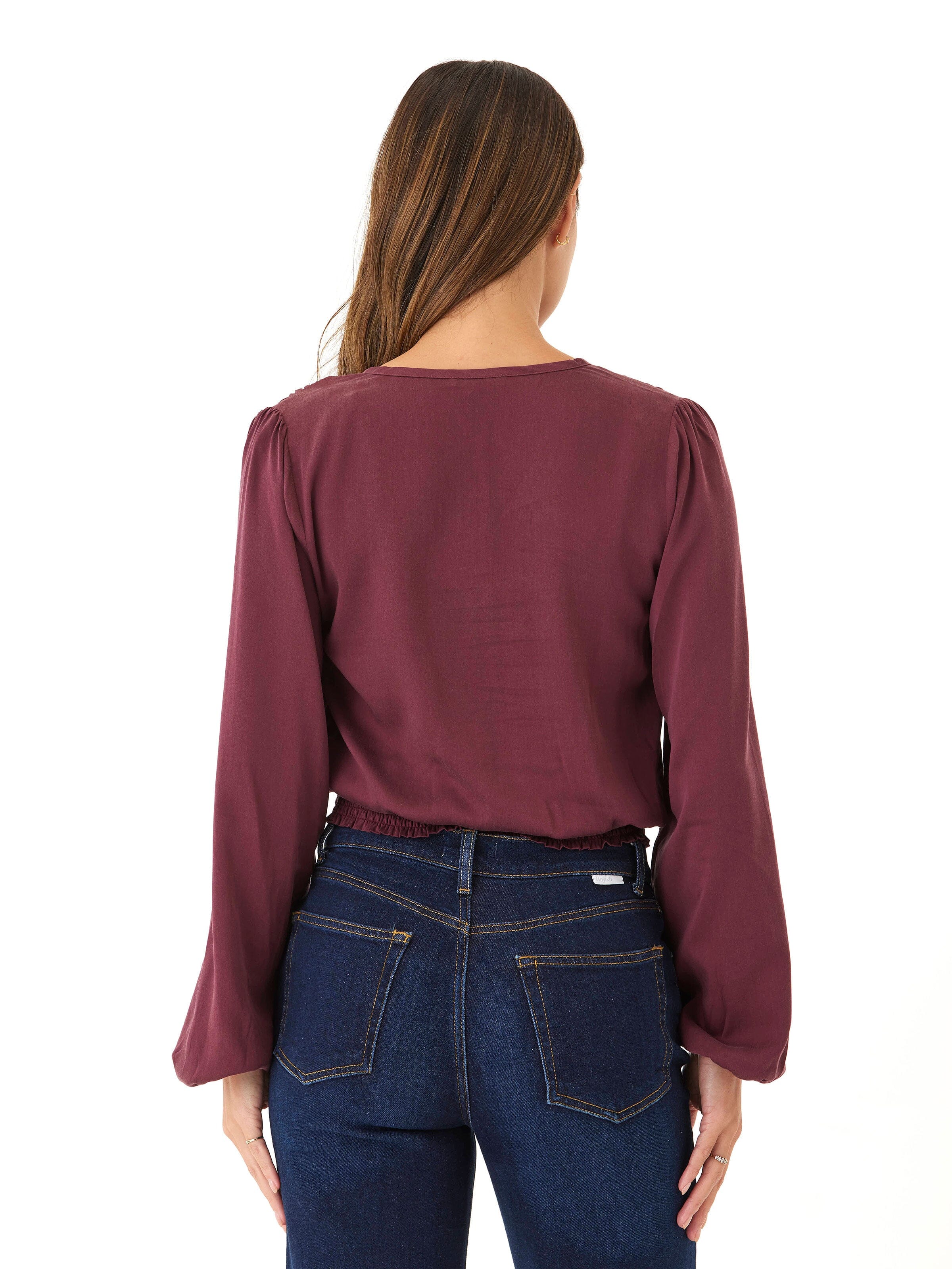 Eco Woven Smocked Waist Blouse