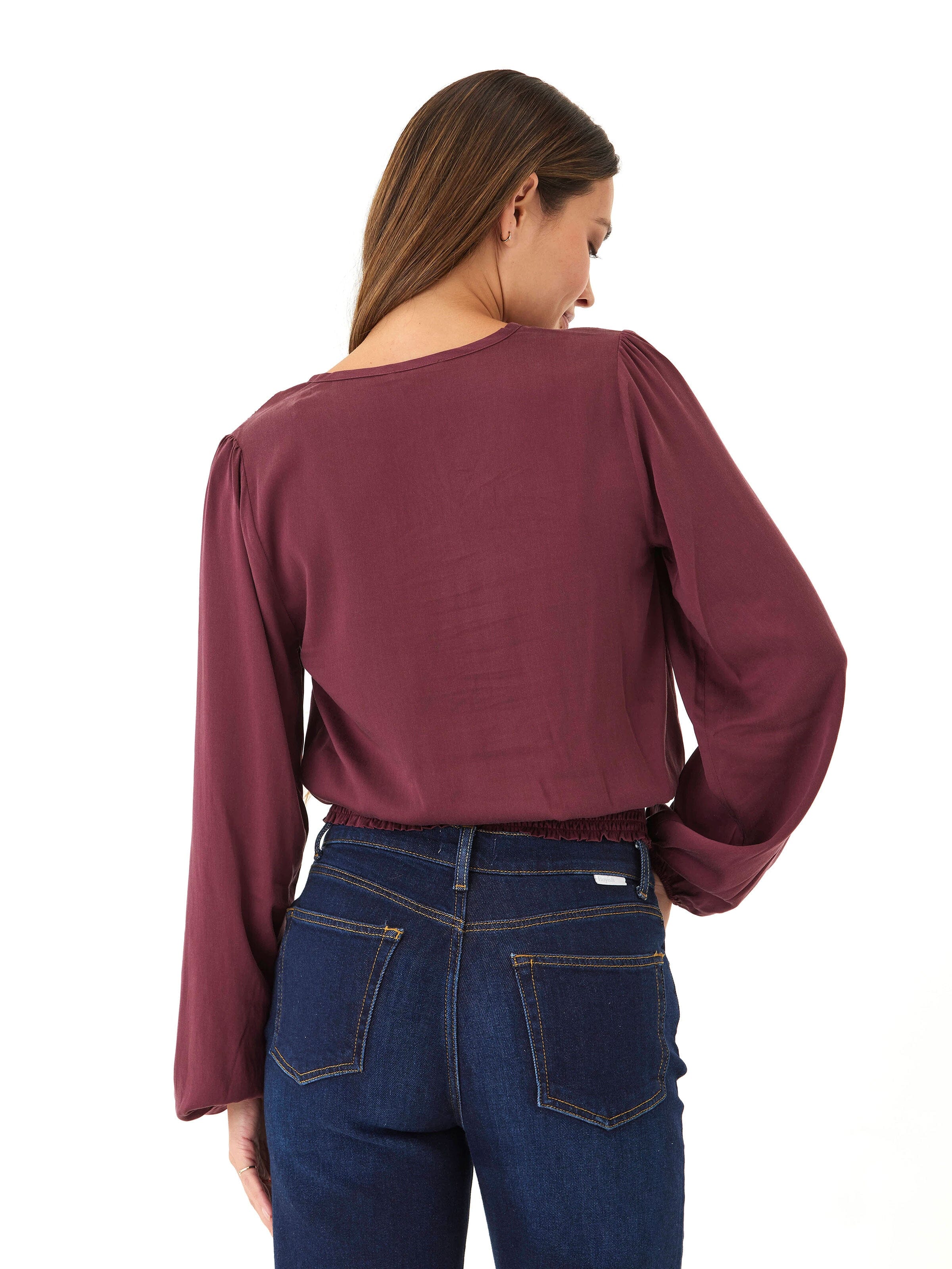 Eco Woven Smocked Waist Blouse