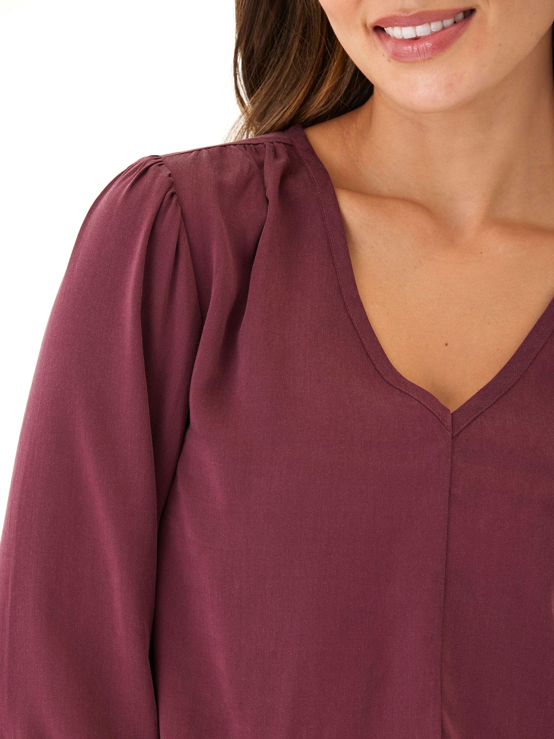 Eco Woven Smocked Waist Blouse