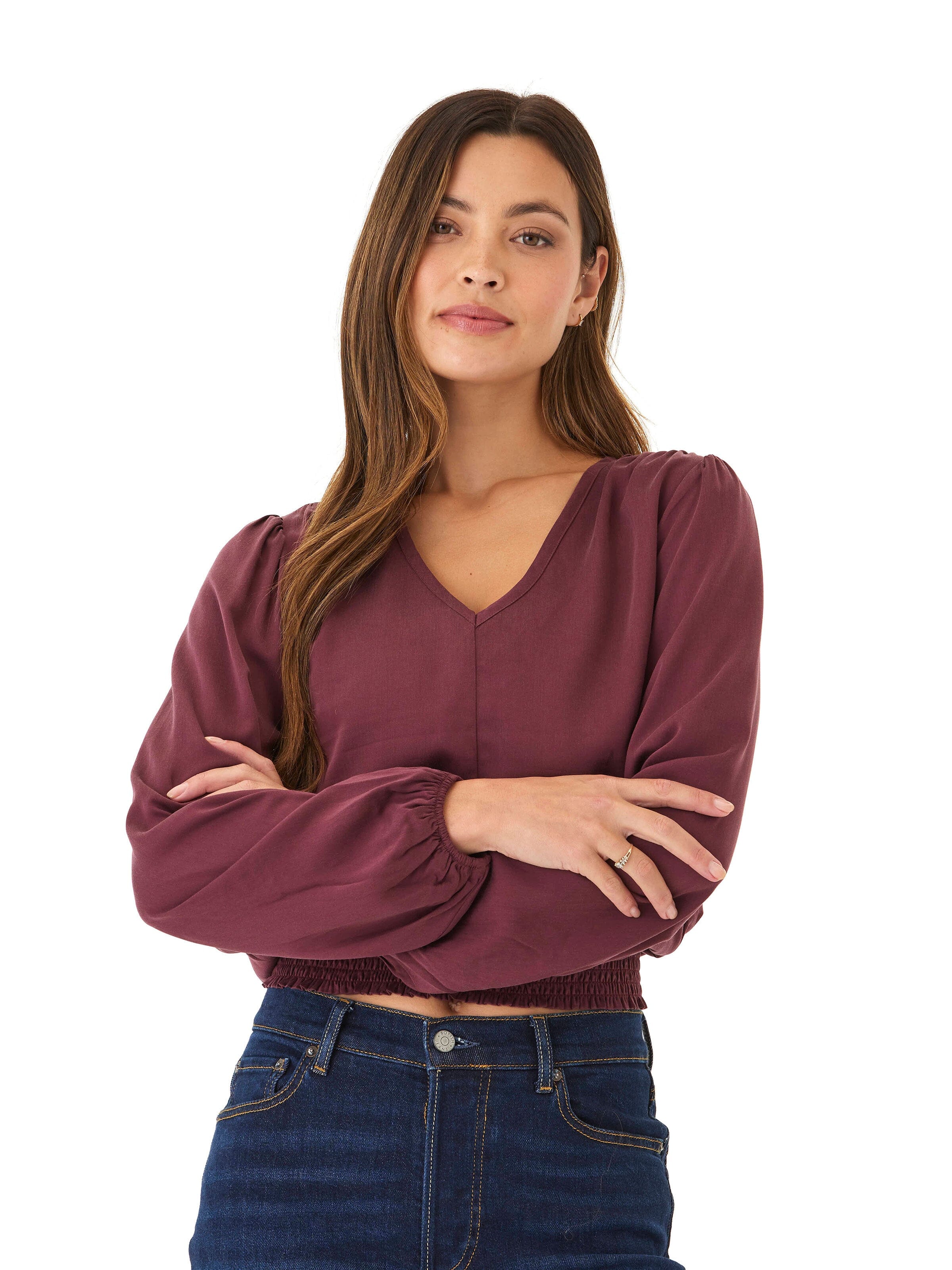 Eco Woven Smocked Waist Blouse