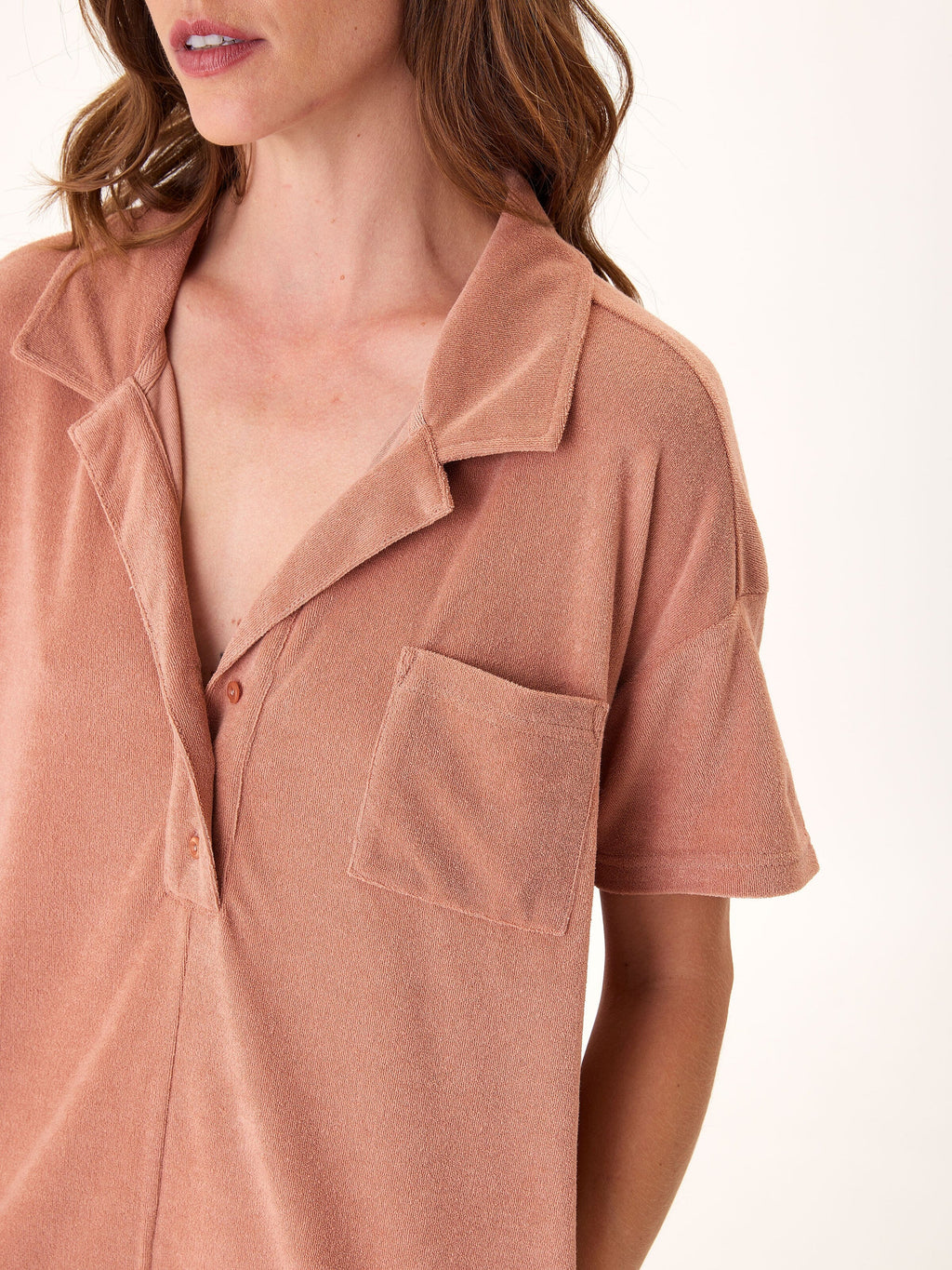 Terry Pocket Romper: Relaxed Fit Summer Loungewear