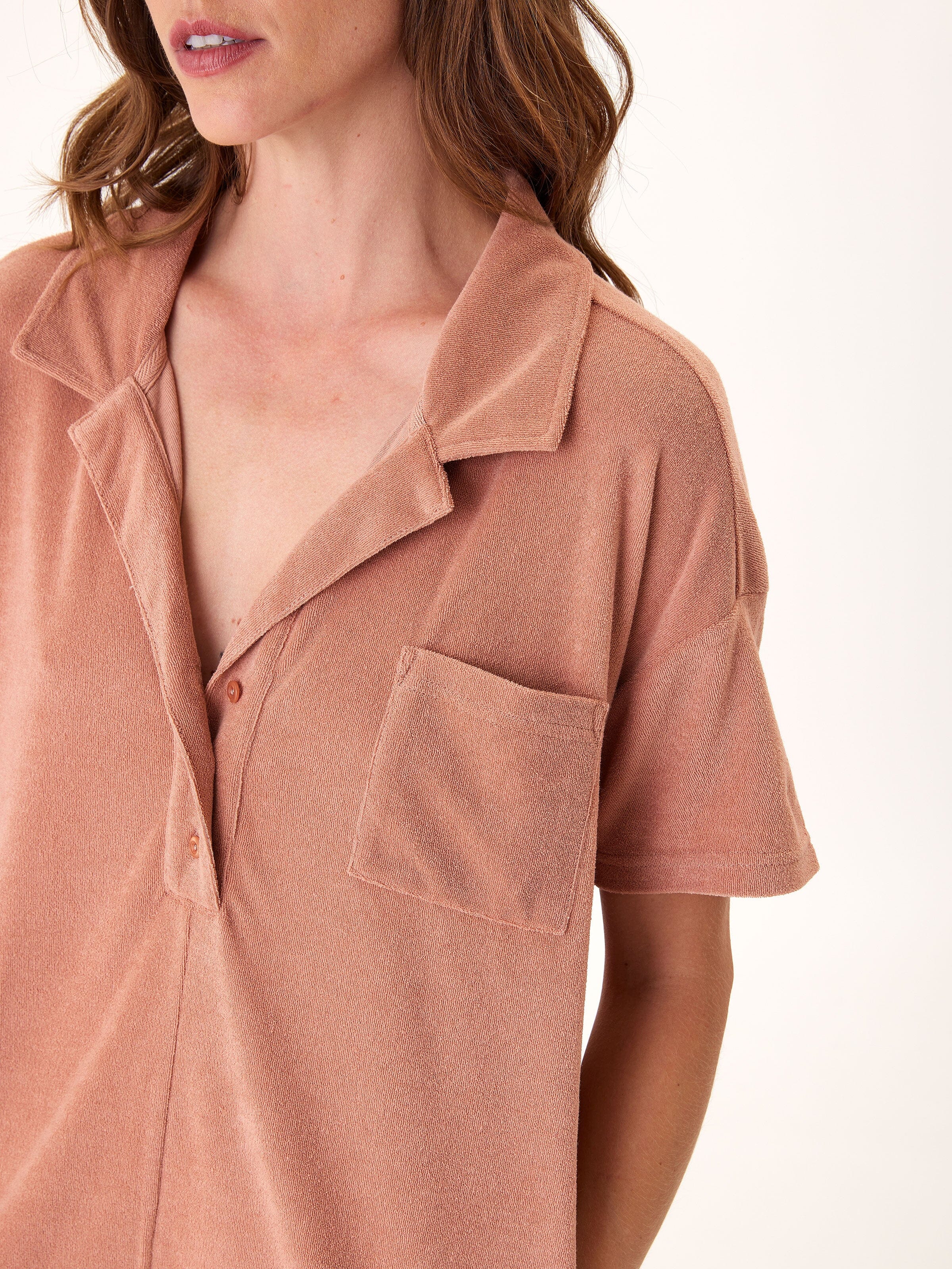 Terry Pocket Romper: Relaxed Fit Summer Loungewear