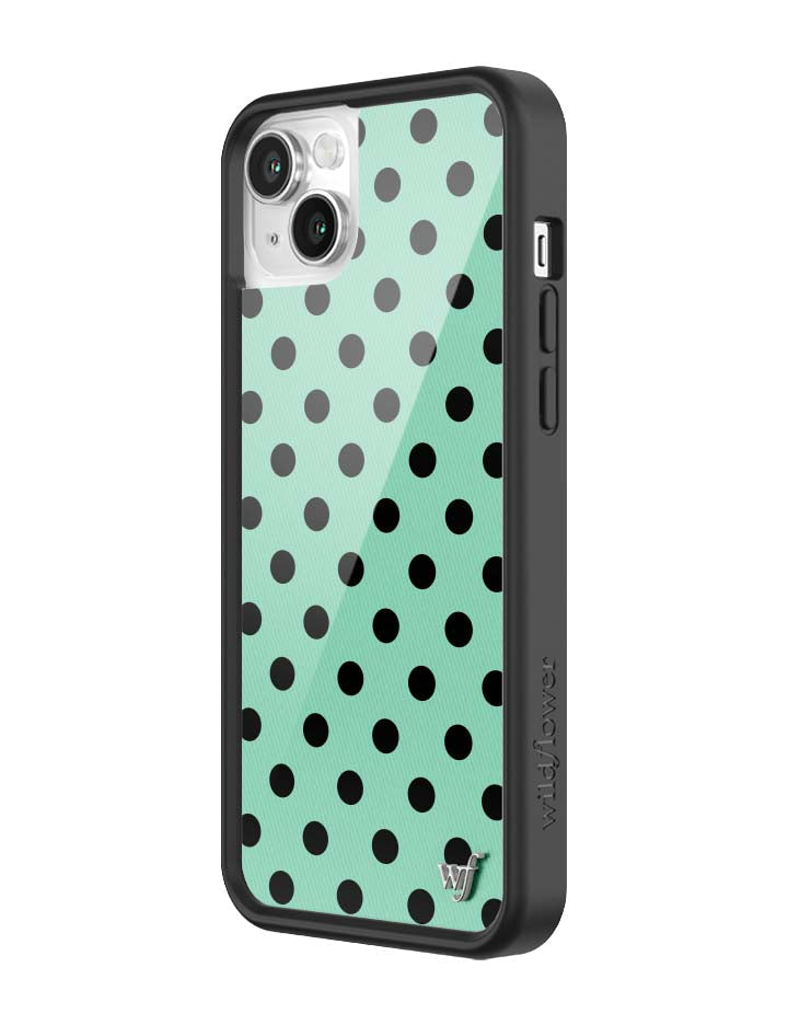 Polka Dot | Turquoise and Black iPhone Case