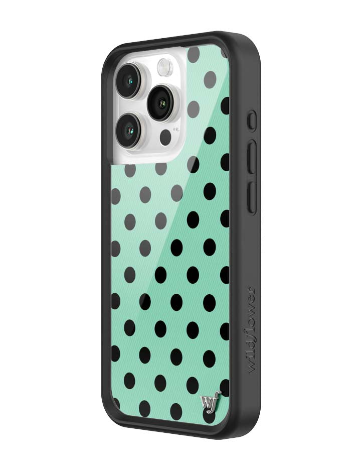 Polka Dot | Turquoise and Black iPhone Case