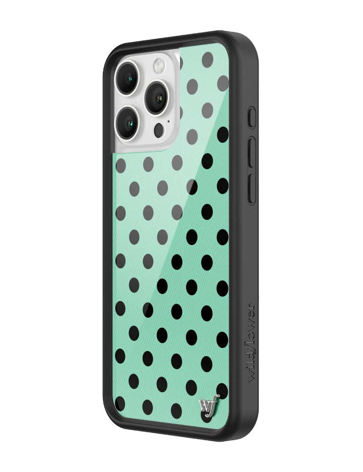 Polka Dot | Turquoise and Black iPhone Case