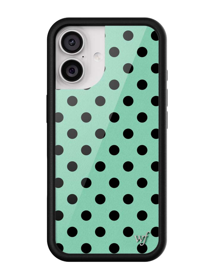 Polka Dot | Turquoise and Black iPhone Case