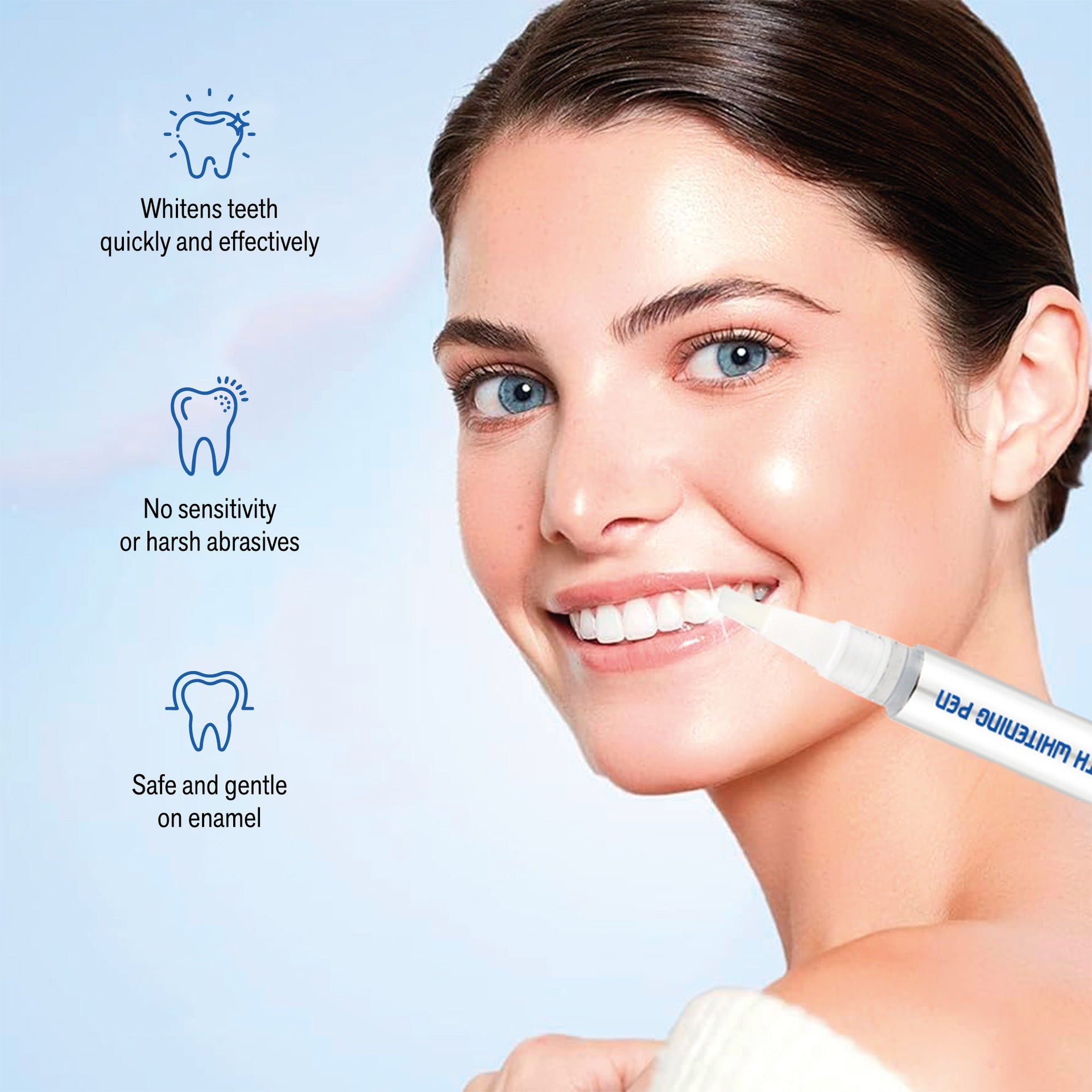 Pursonic Complete Smile Whitening Bundle – LED Whitening Kit + Whitening Pens + Professional Whitening Strips
