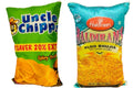 Set of two reversible cushions for kids with snack food themes