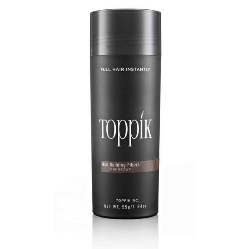 Toppik Hair Building Fibers in Dark Brown 55g bottle for instant hair thickness