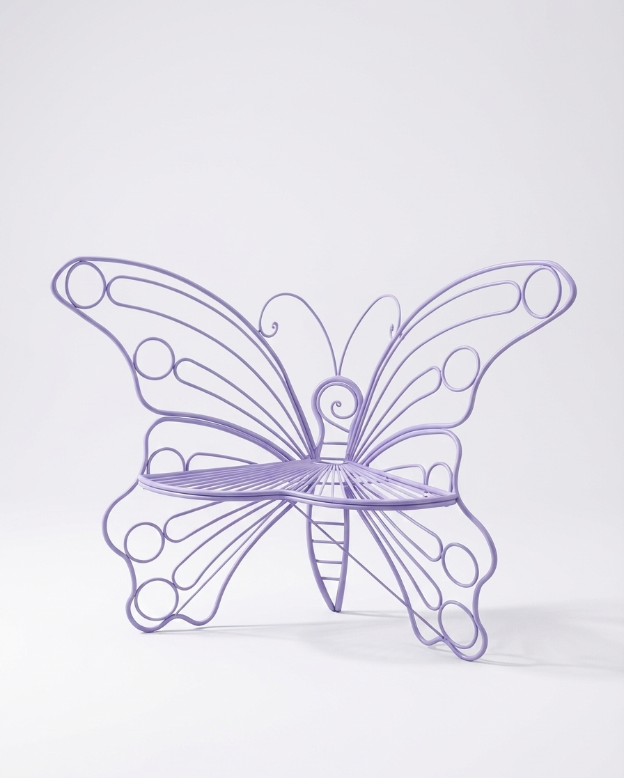 50-Inch Whimsical Garden Bench in Teal, Lavender, or Tan
