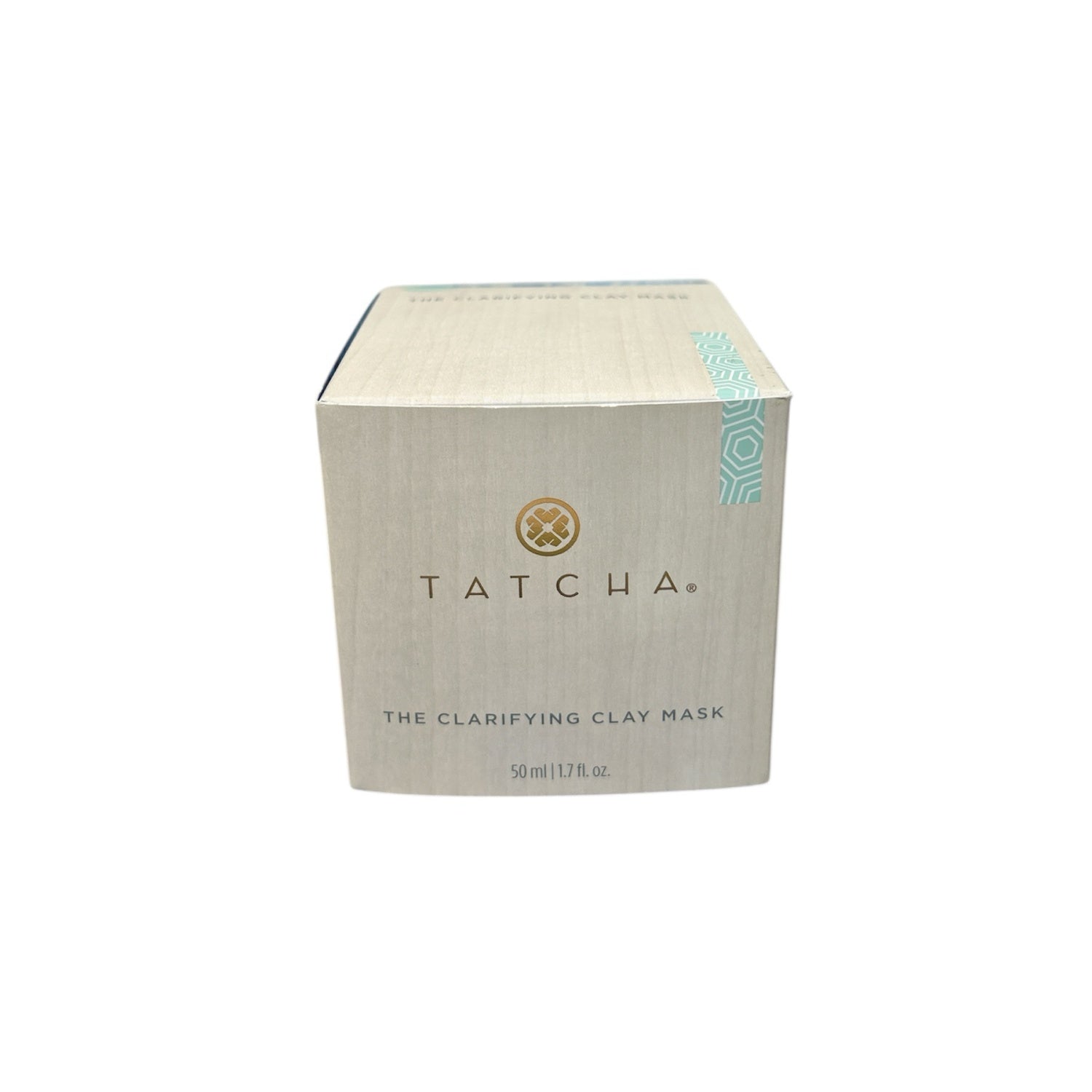 Tatcha The Clarifying Clay Mask in a beige and gold luxury jar
