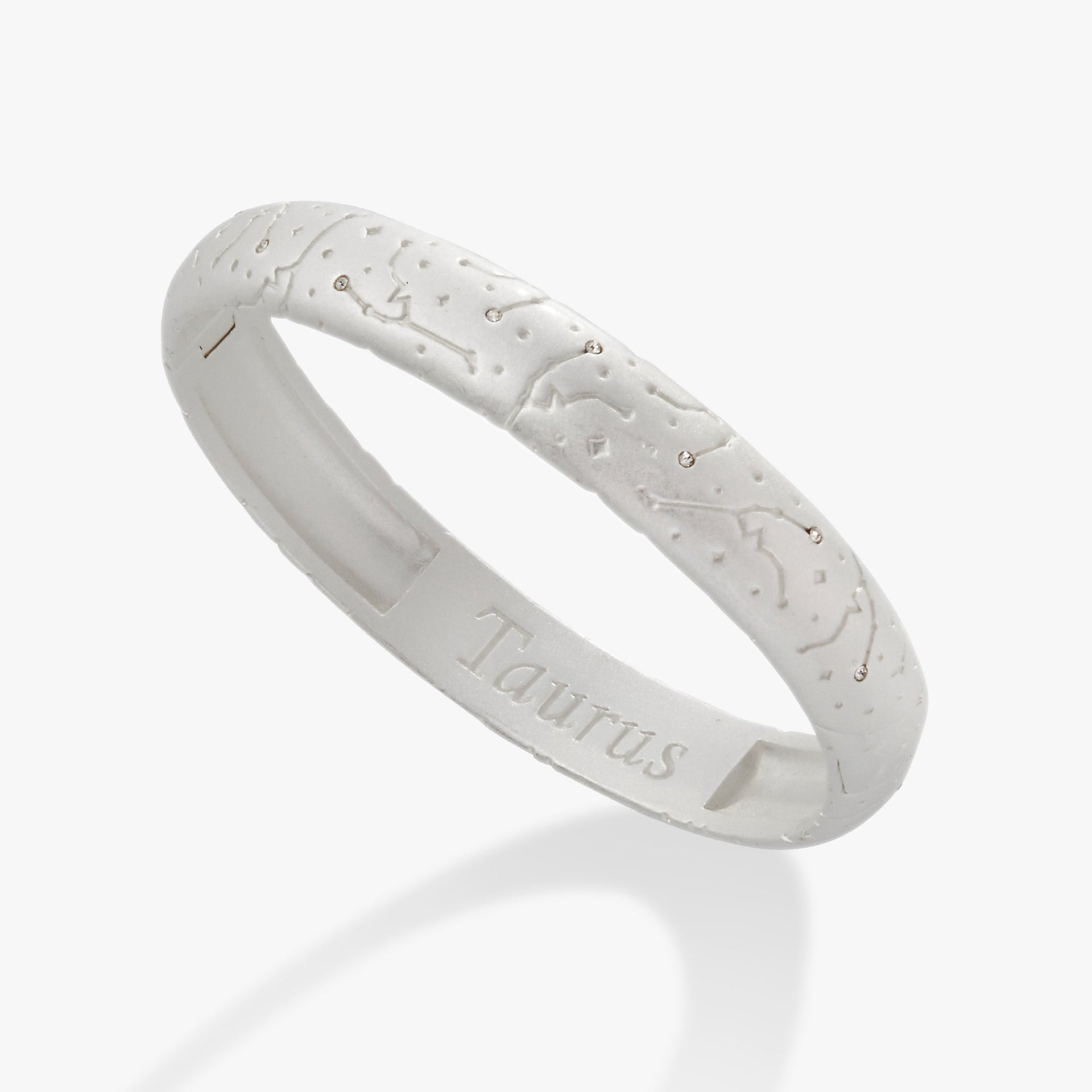 Taurus Zodiac Hinge Bangle Bracelet in Gold and Silver