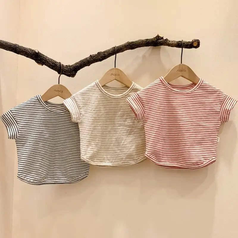 Baby Striped Short Sleeve T-Shirt 70-100cm