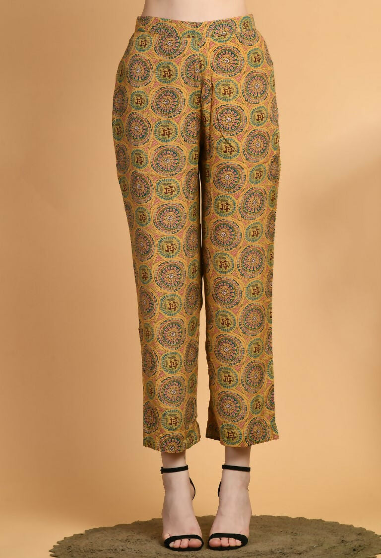 Mustard Maslin Kurta Set for Women - Elegant 2-Piece Ethnic Wear