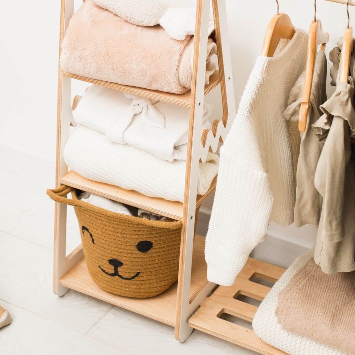 Teepee Clothing Rack for Kids - Eco-Friendly Nursery Decor