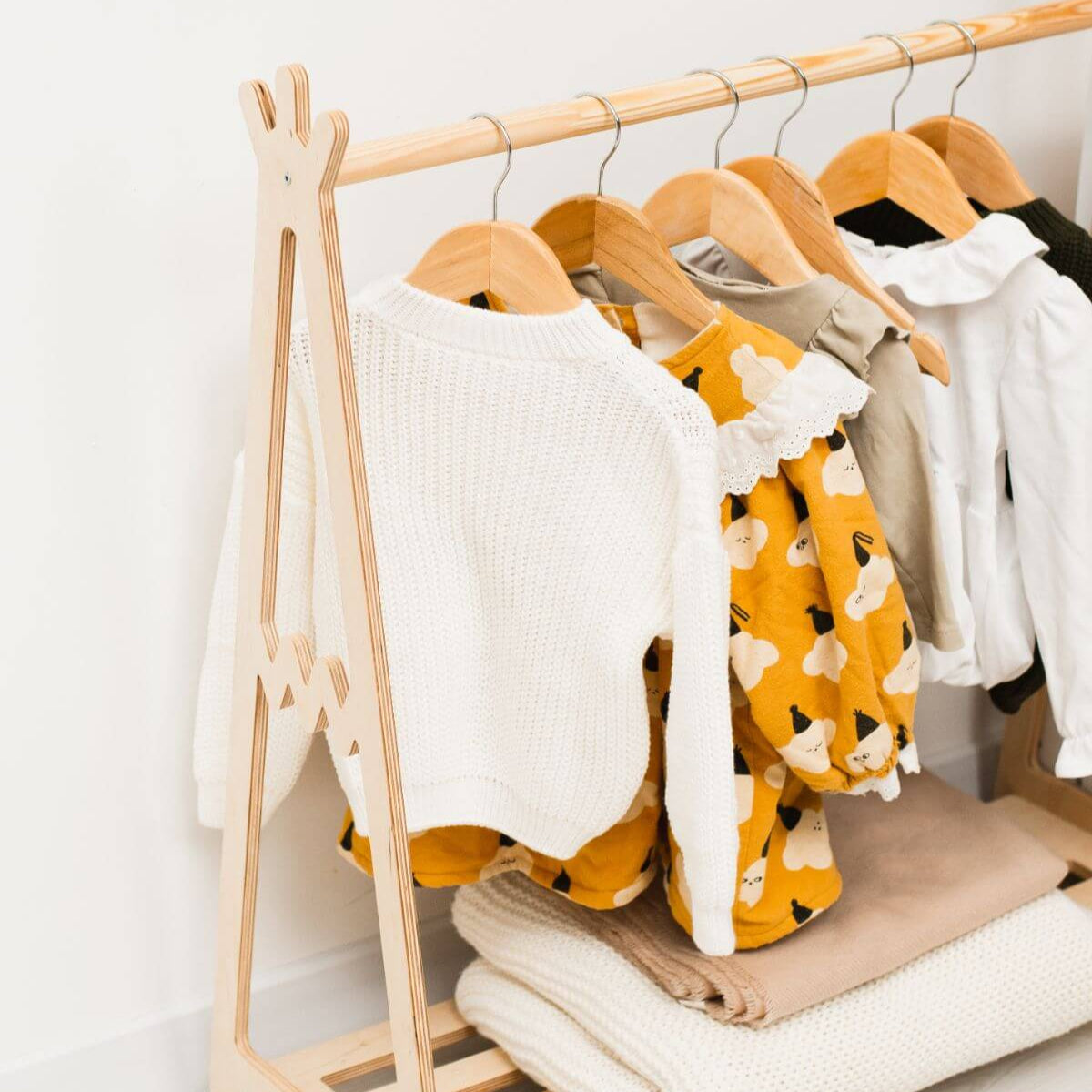 Teepee Clothing Rack for Kids - Eco-Friendly Nursery Decor