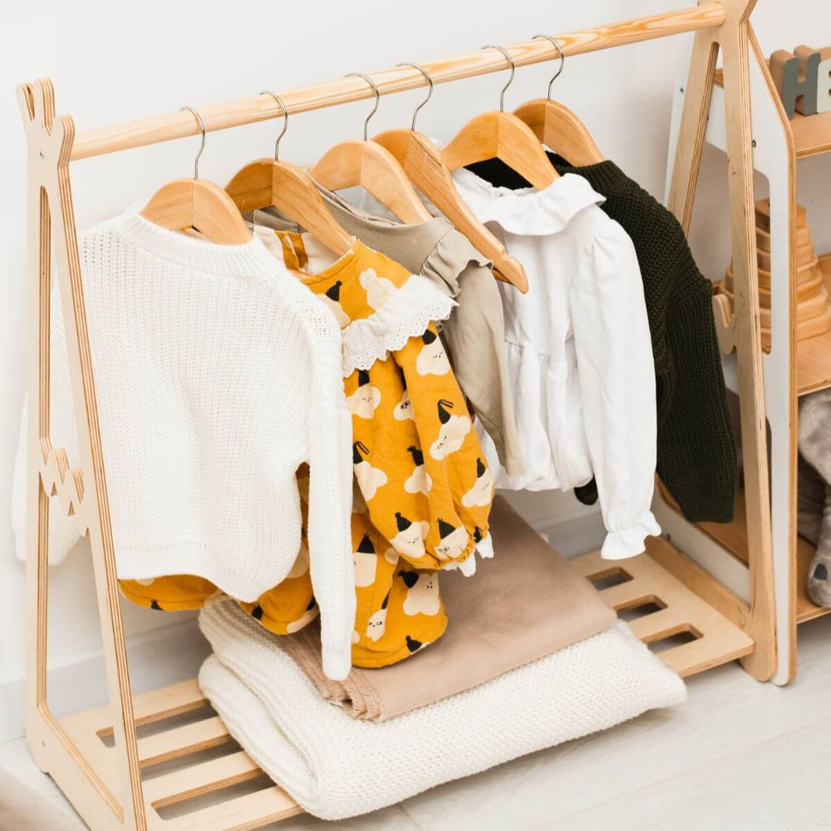Teepee Clothing Rack for Kids - Eco-Friendly Nursery Decor
