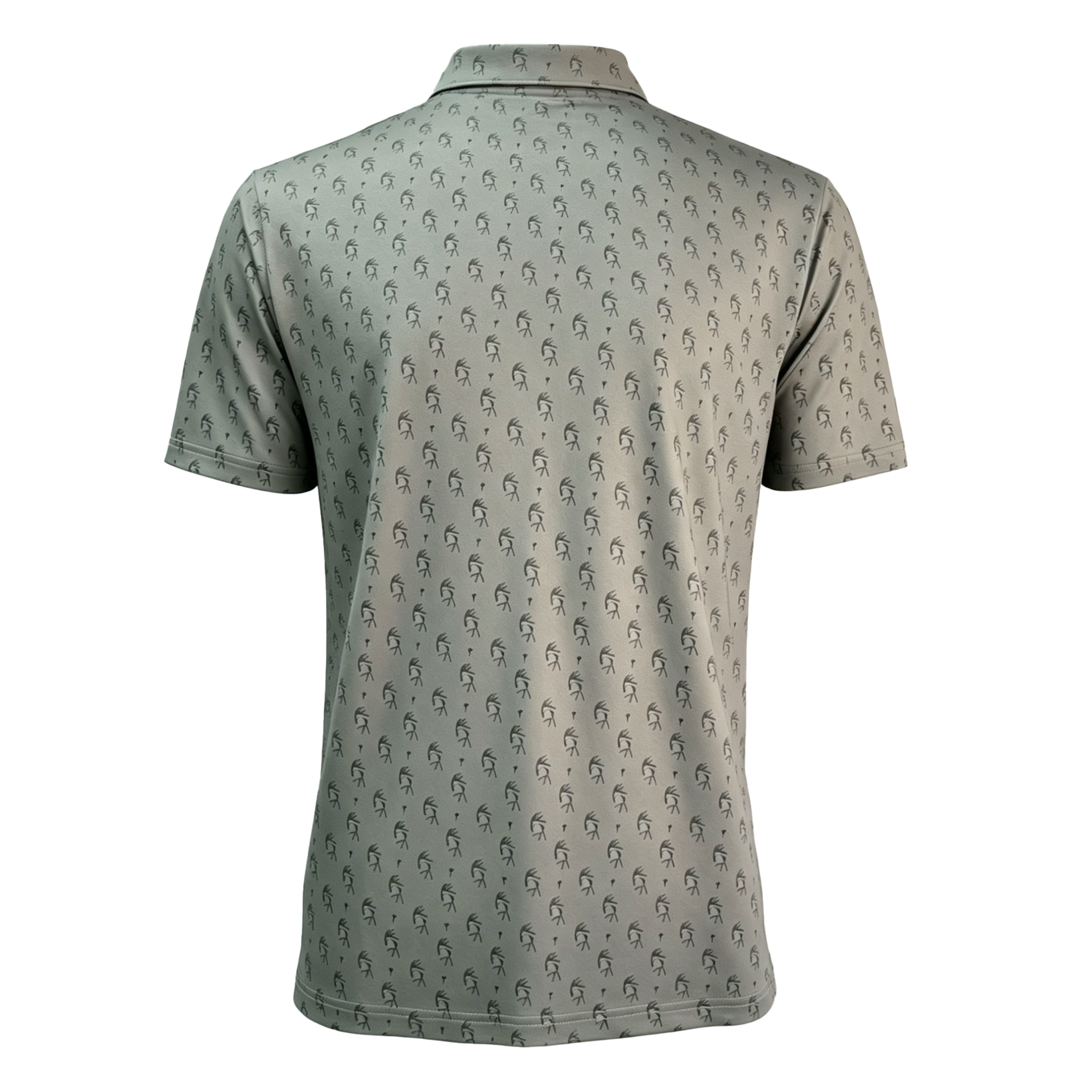 Tees & Tines Performance Golf Polo - Lightweight Grey Charcoal
